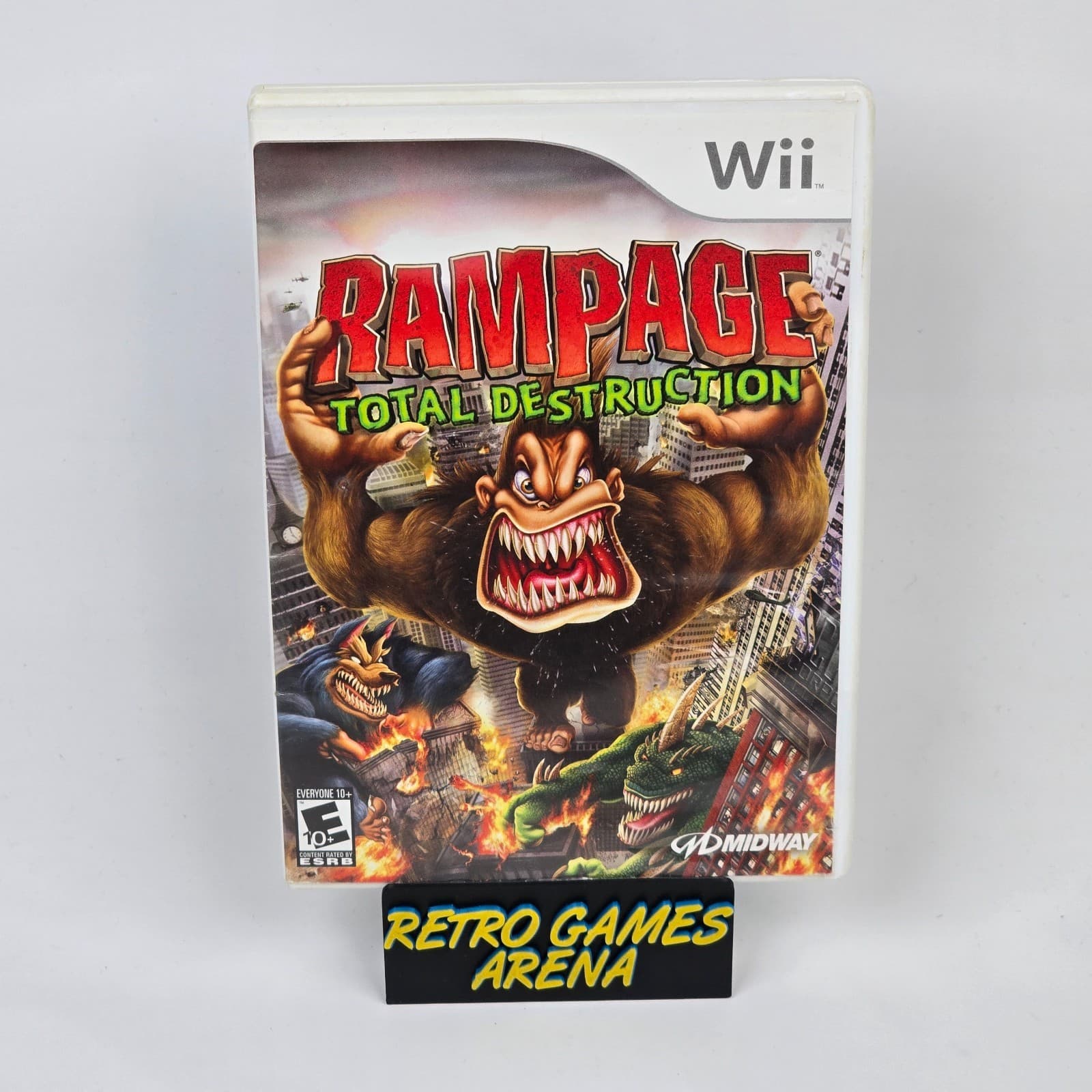 Rampage: Total Destruction (Nintendo Wii) Case & Disc TESTED