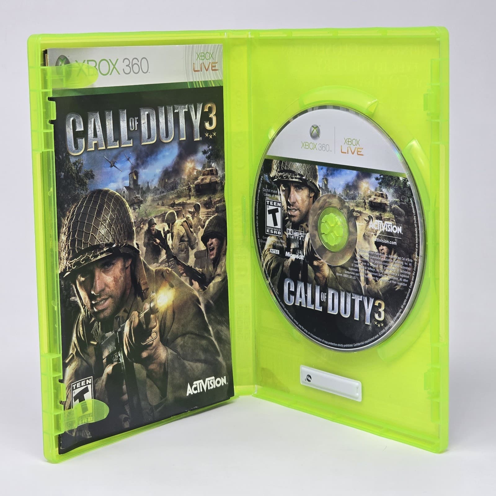 Call of Duty 3 (Xbox 360) White Label CIB COMPLETE & TESTED - Thumbnail 2