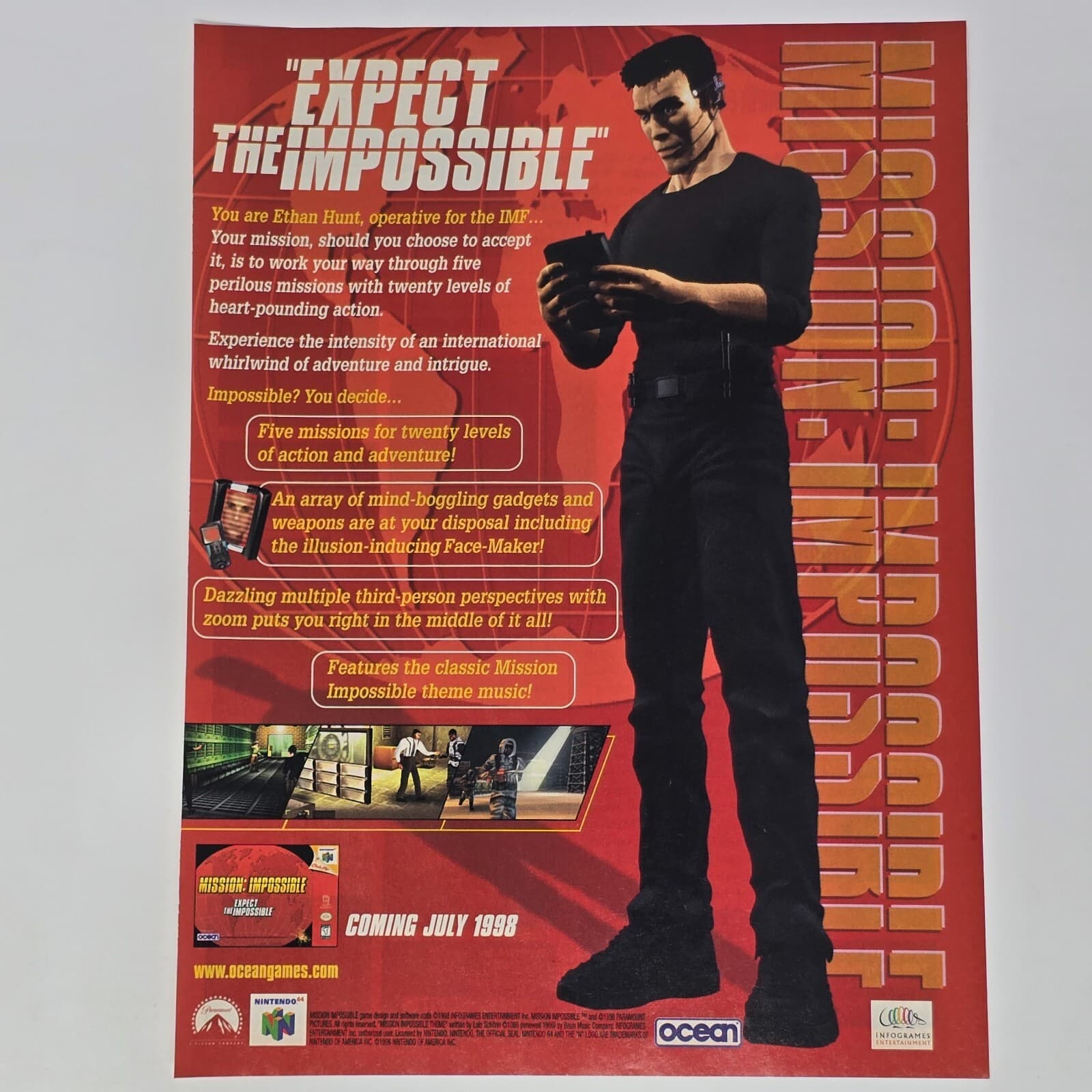 Mission Impossible Nintendo 64 N64 You Decide Print Ad/Poster Promo Art