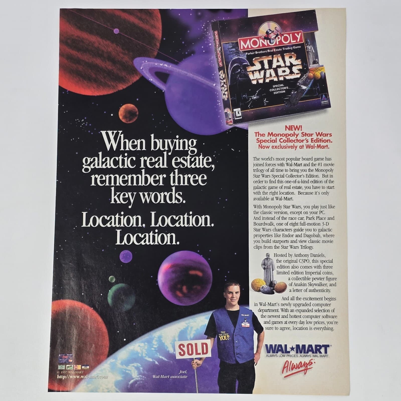 Monopoly Star Wars Special Collector's Edition Print Ad/Poster Promo Art