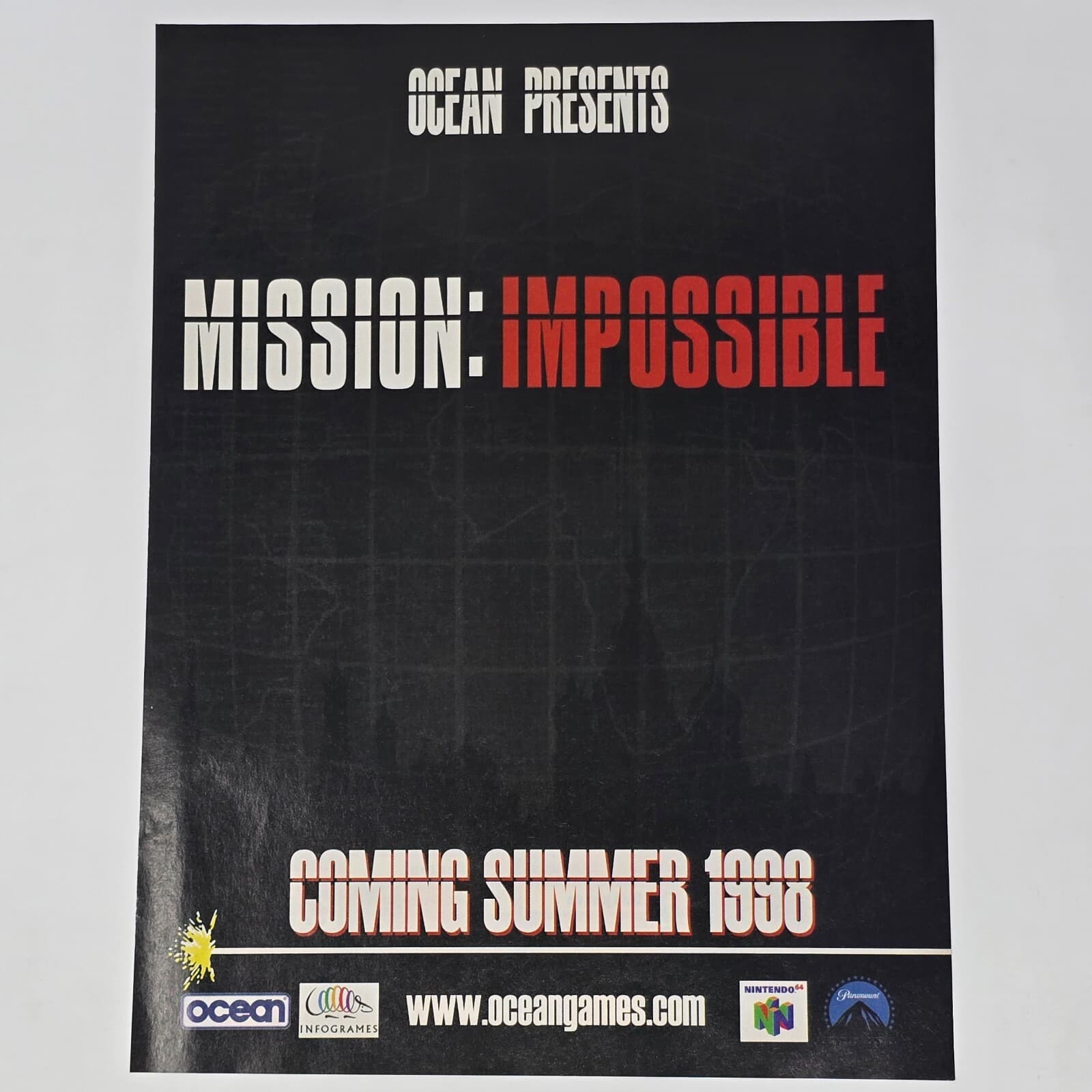 Mission Impossible Nintendo 64 N64 Coming Summer 1998 Print Ad/Poster Promo Art