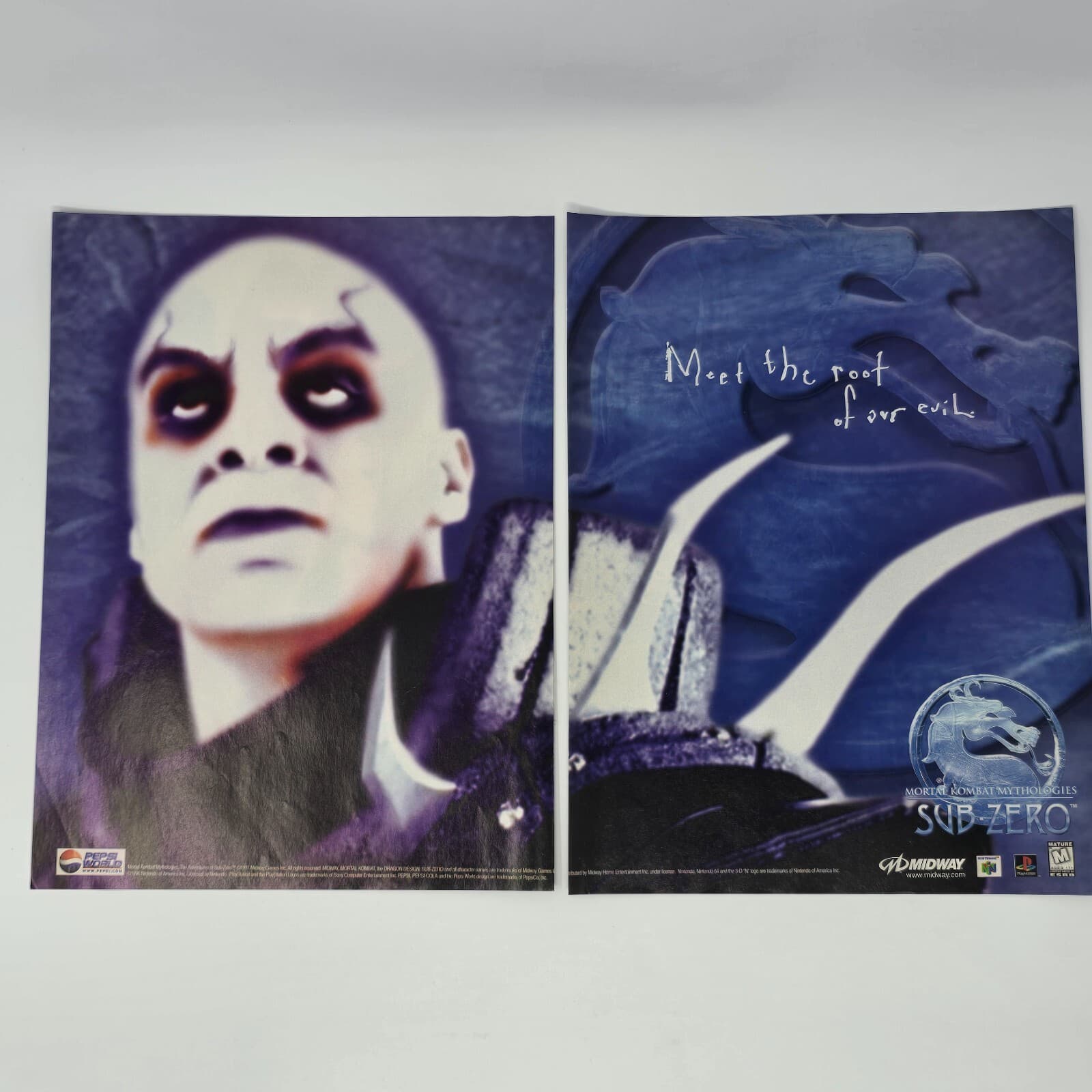 Mortal Kombat Mythologies Sub-Zero N64 PS1 Meet Evil Print Ad/Poster Promo Art