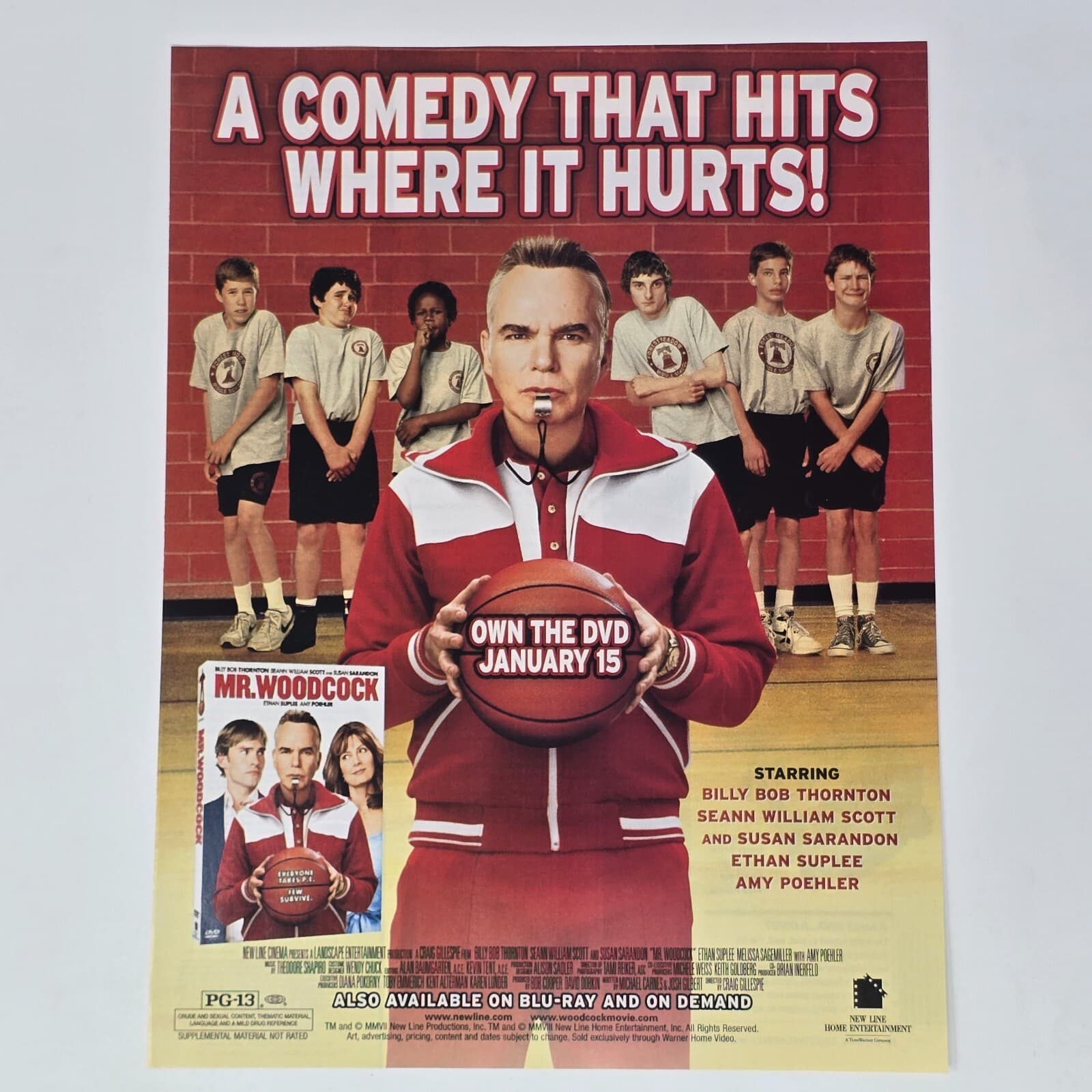 Mr Woodcock Movie DVD Blu-Ray Where it Hurts Print Ad/Poster Promo Art