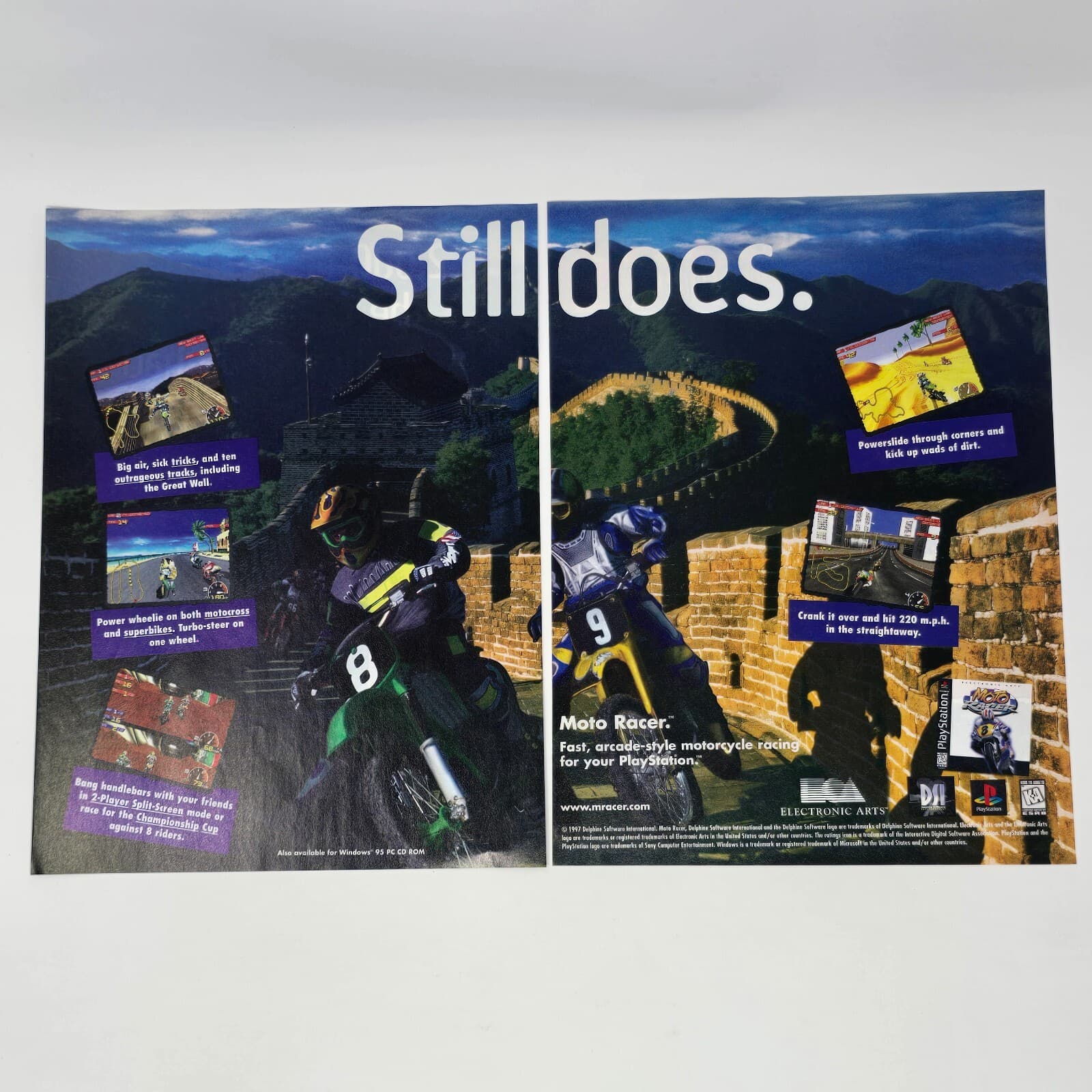 Moto Racer PlayStation 1 PS1 Still Does Print Ad/Poster Promo Art