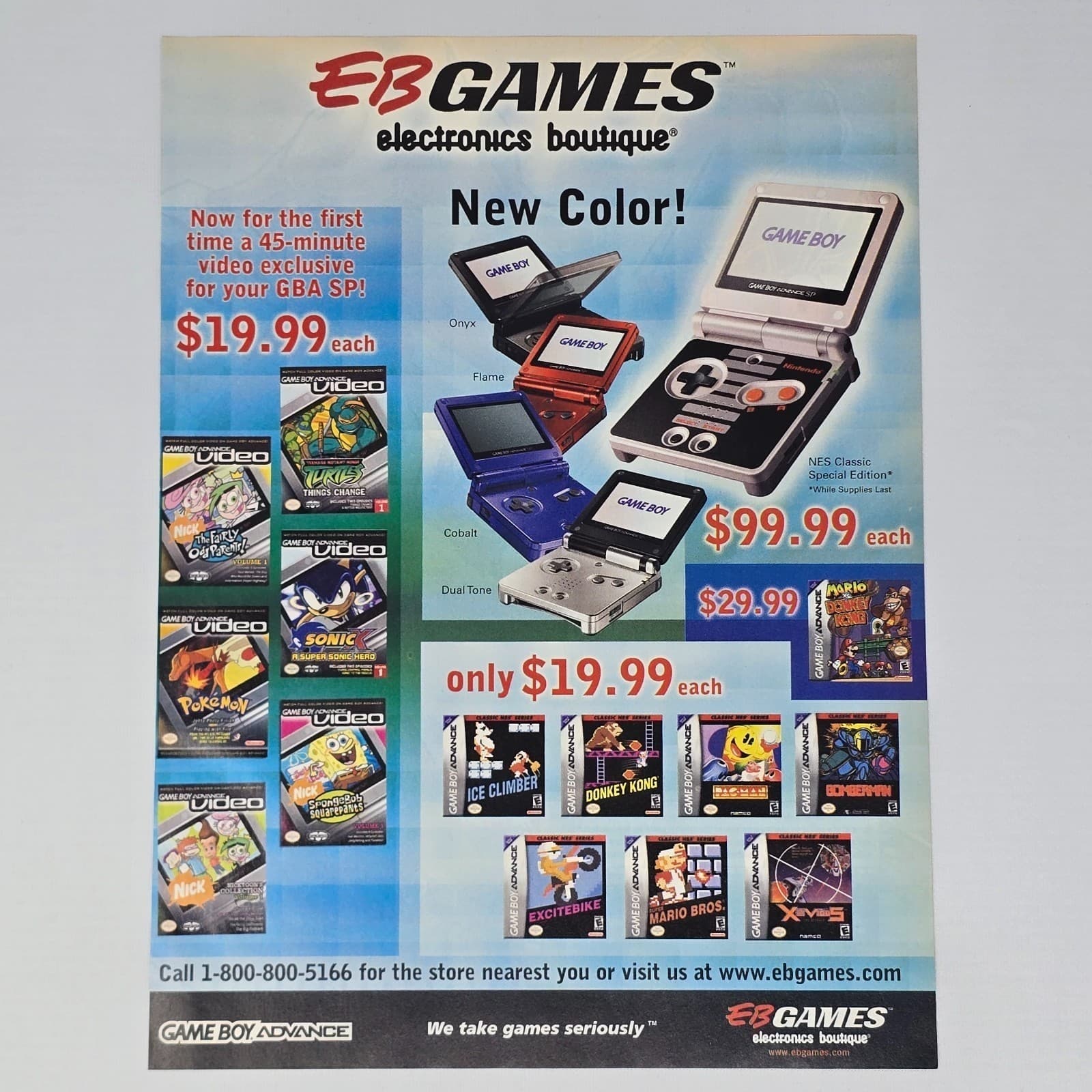 Game Boy Advance Collection Authentic Magazine Ad