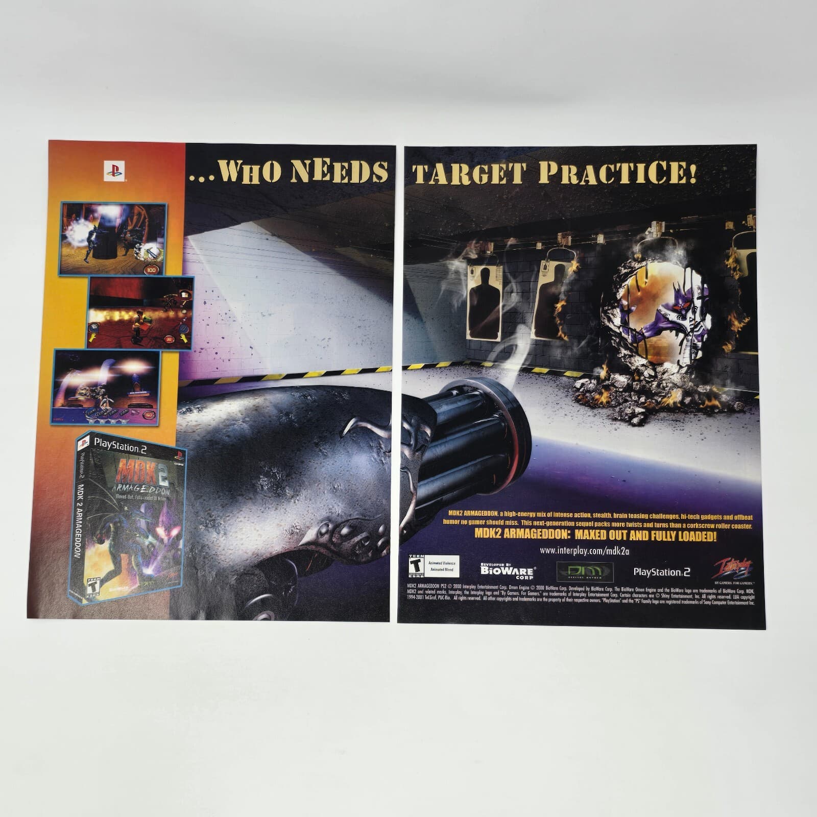 MDK 2 Armageddon PlayStation 2 PS2 Target Practice Print Ad/Poster Promo Art
