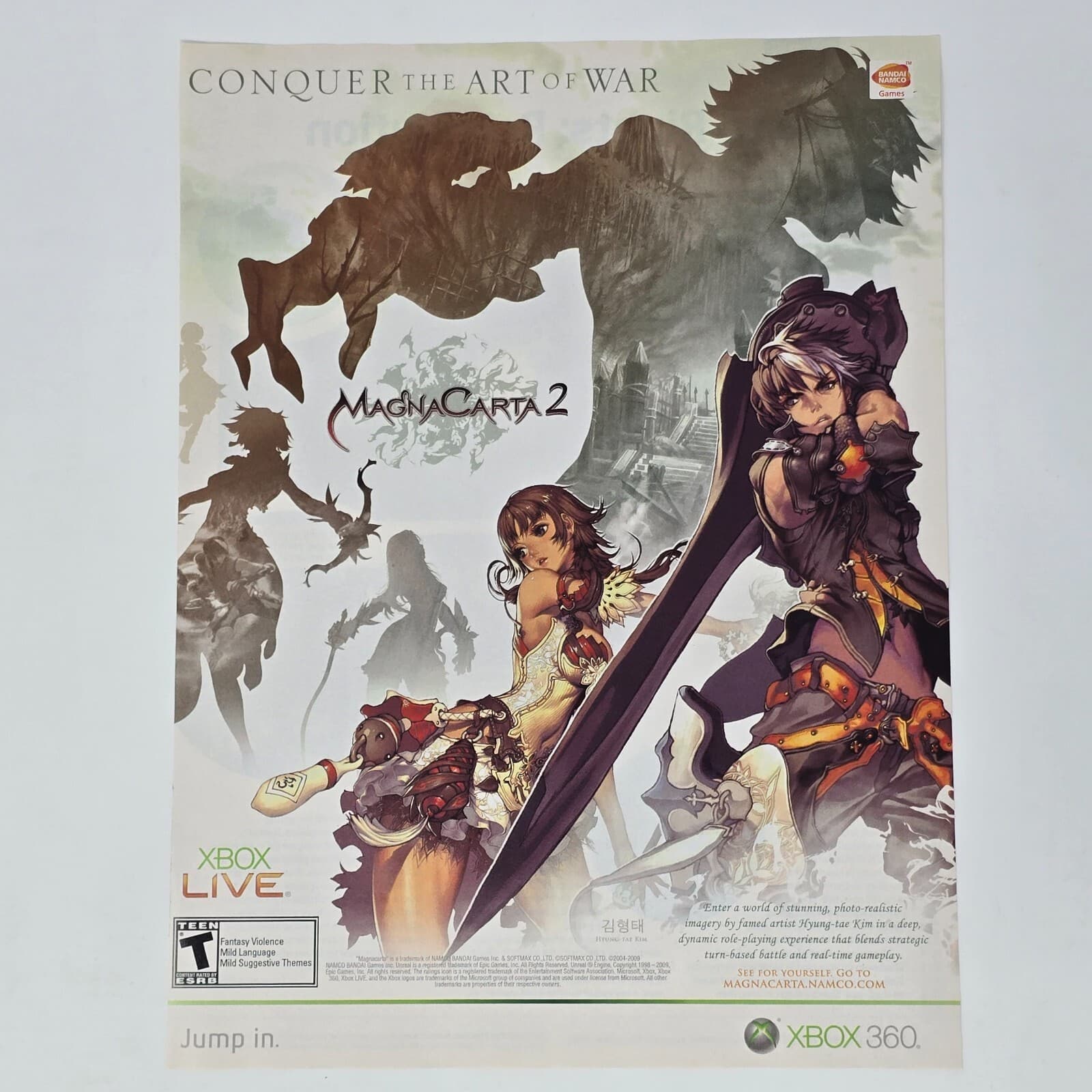 MagnaCarta Magna Carta 2 Microsoft Xbox 360 Conquer Print Ad/Poster Promo Art
