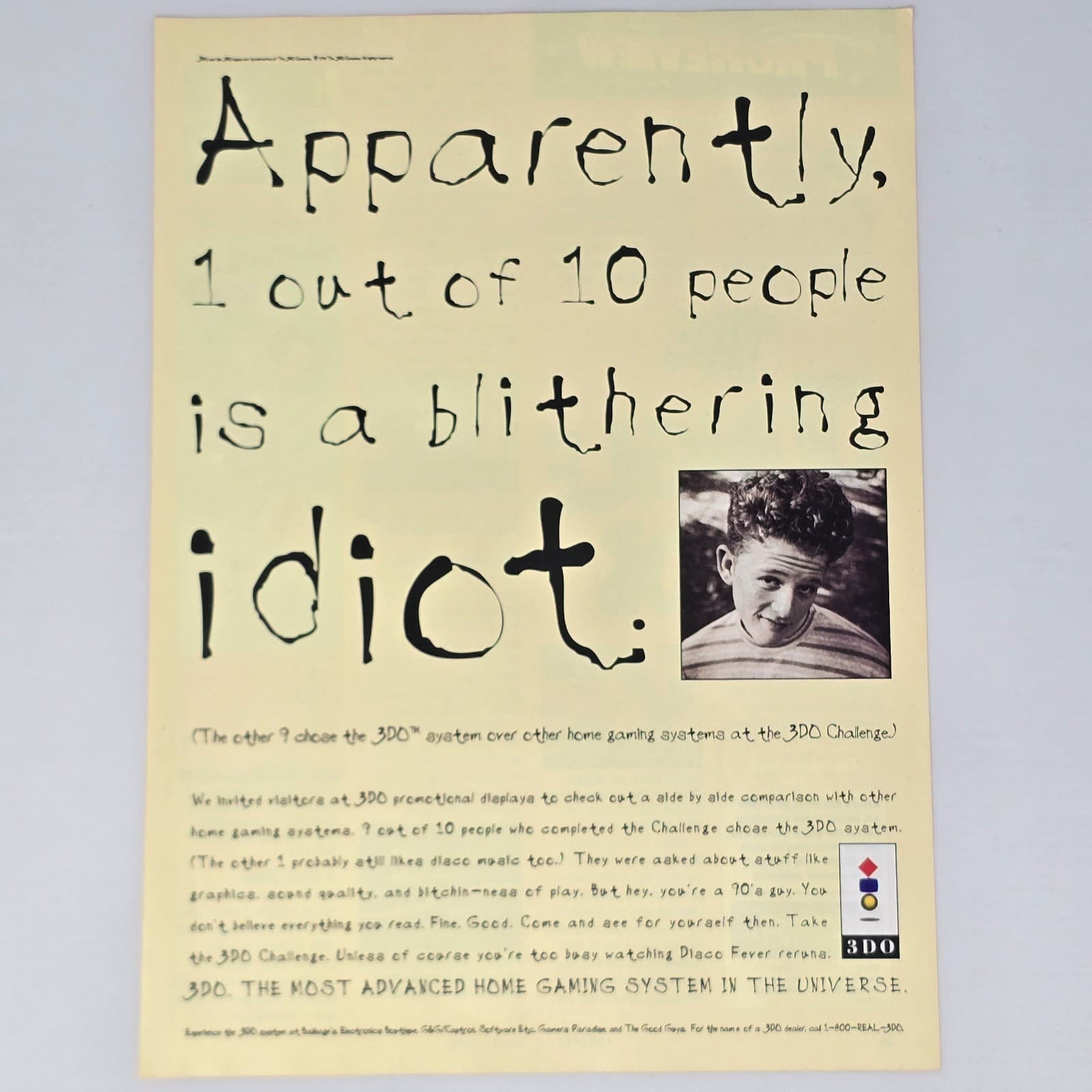 3DO System Blithering Idiot Print Ad/Poster