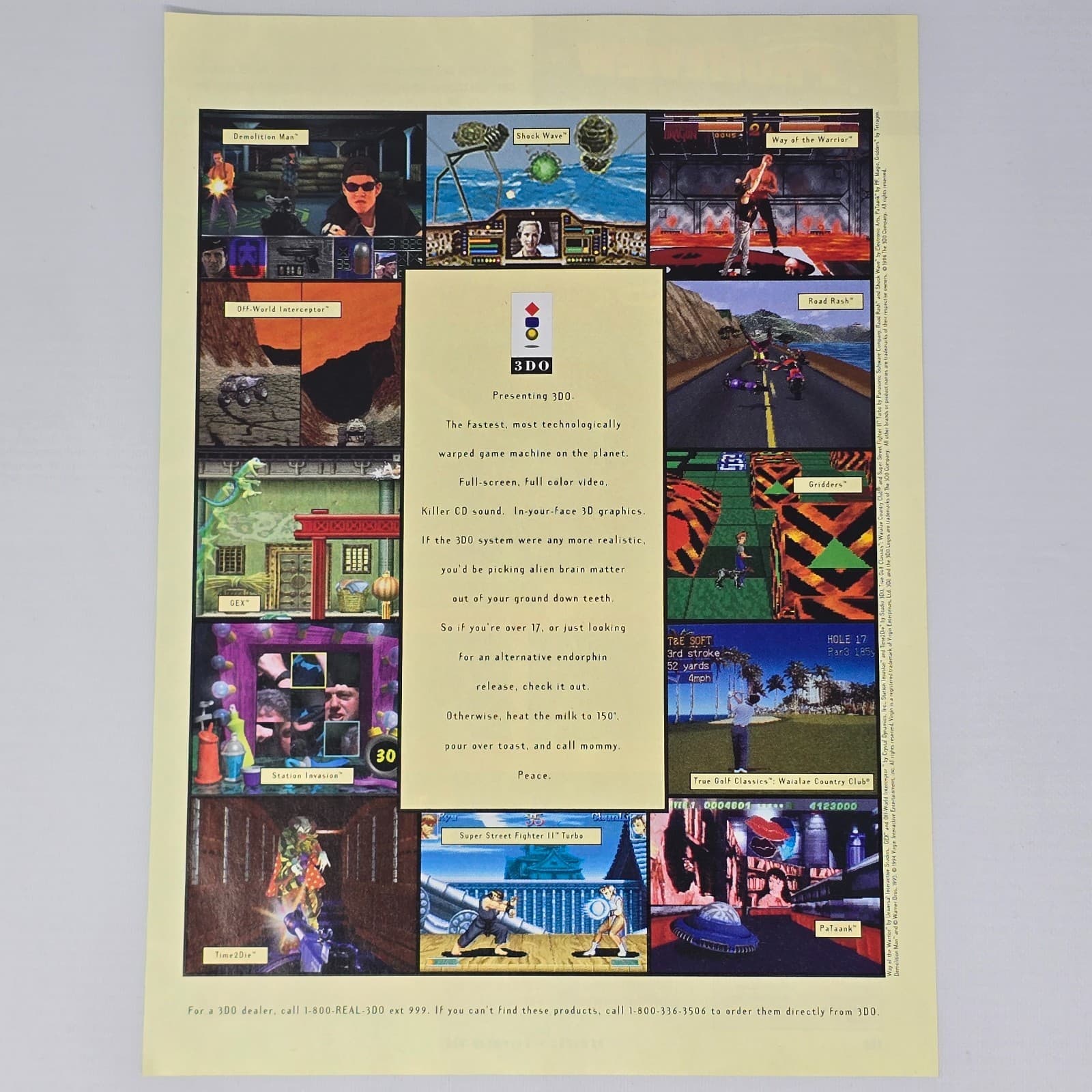 3DO Console Full Color Video Print Ad/Poster