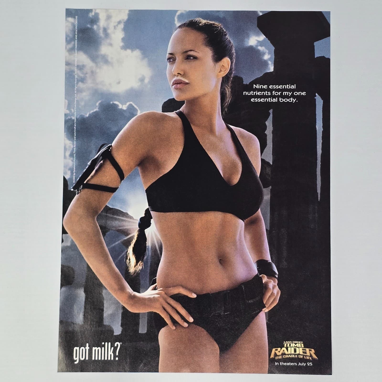 Got Milk Lara Croft Authentic Magazine Ad