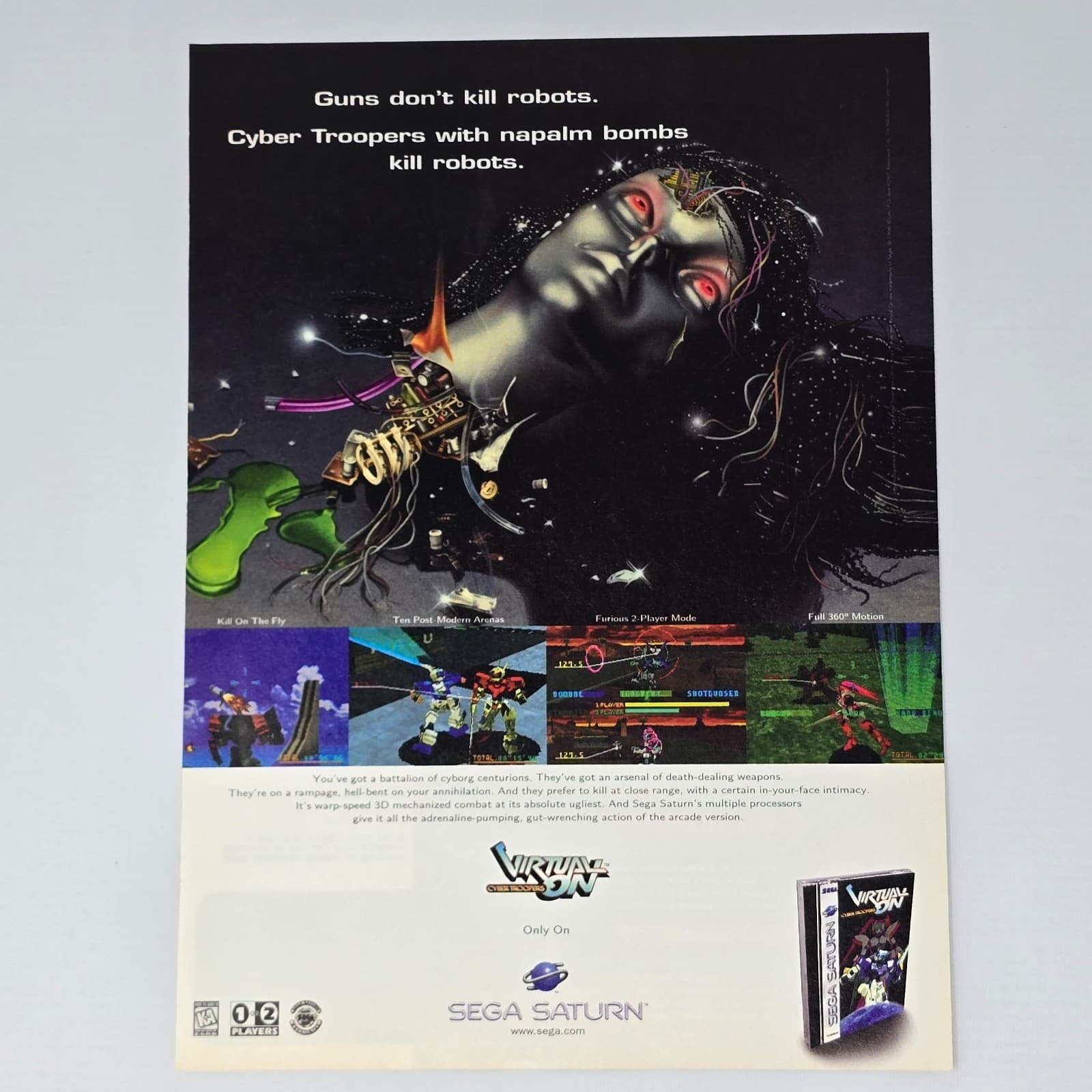 Virtual On Cyber Troopers Sega Saturn Robots Print Ad/Poster