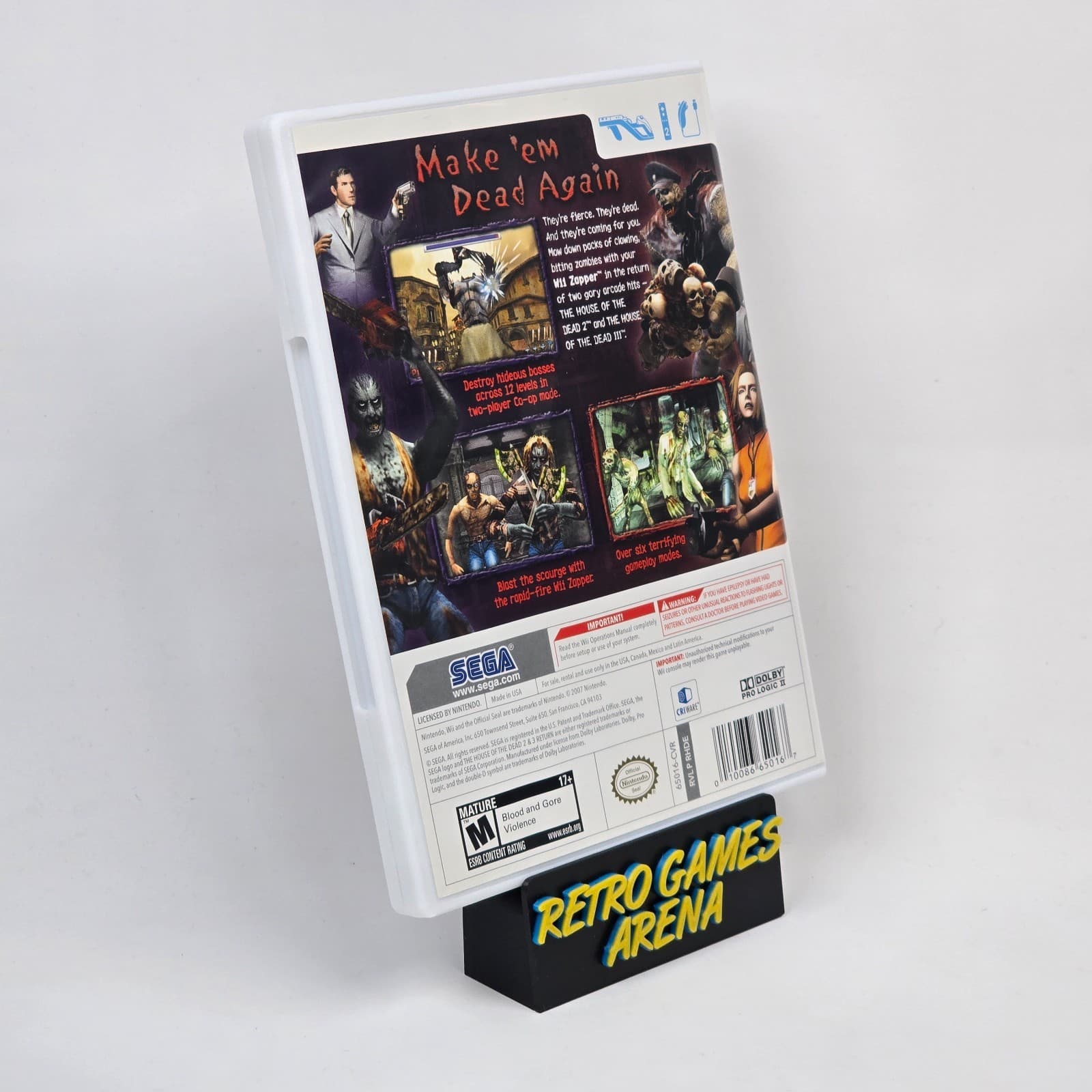 💿REFURBISHED House of the Dead 2 & 3 Return (Nintendo Wii) CIB & TESTED 💿 - Thumbnail 4
