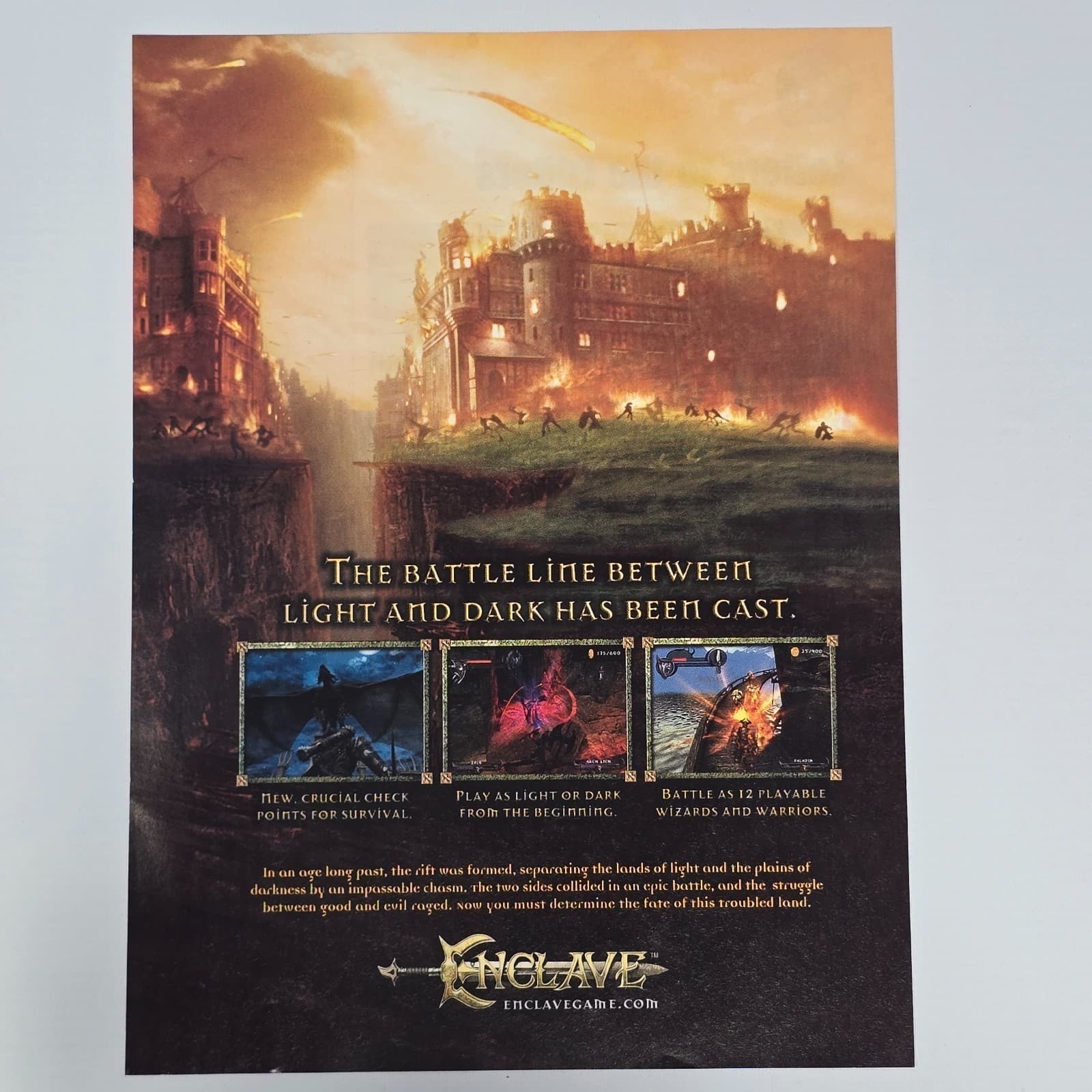 Enclave Xbox PC Authentic Magazine Ad