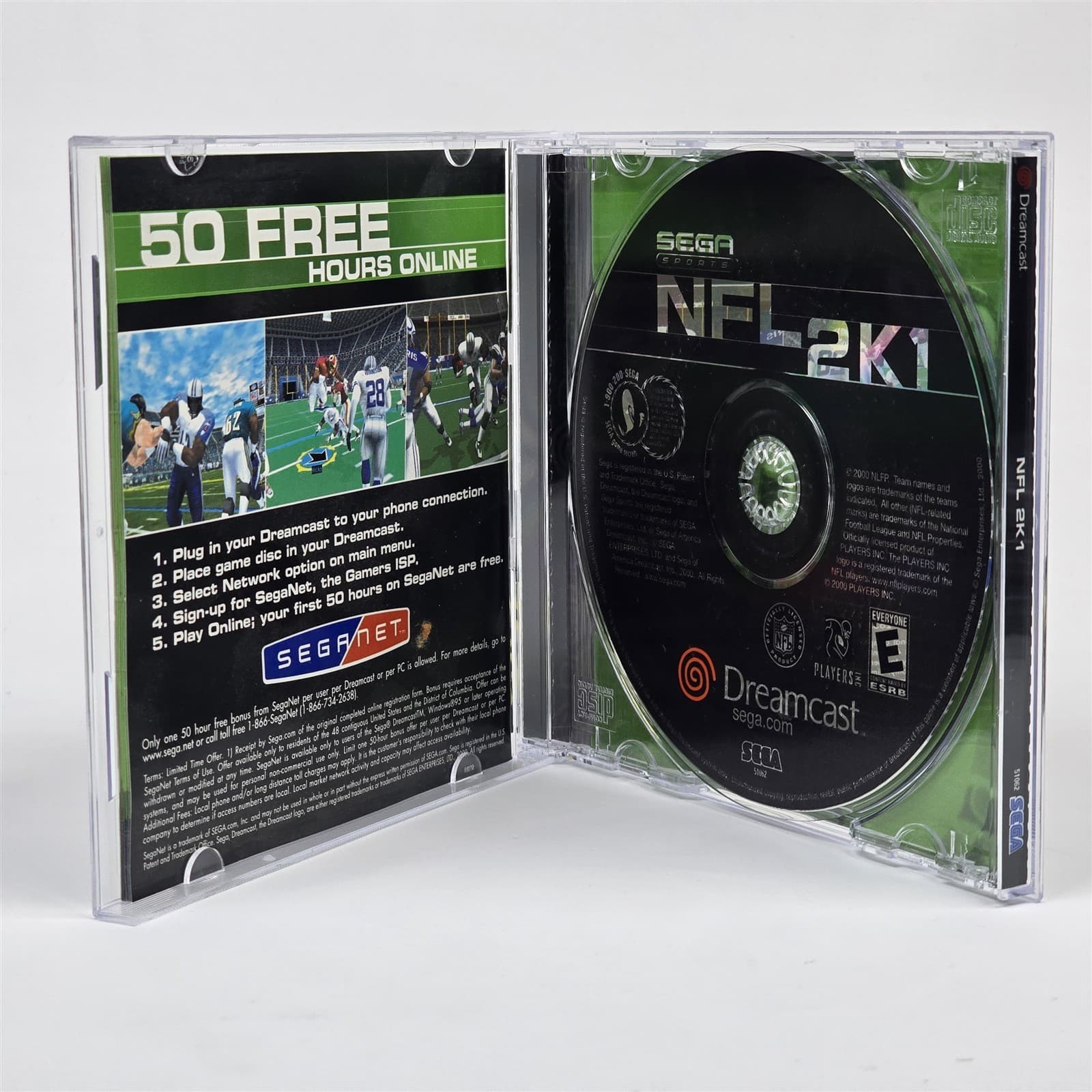 NFL 2K1 (Sega Dreamcast) CIB COMPLETE - Thumbnail 2
