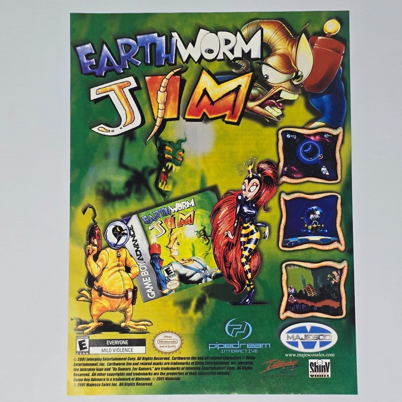 Earthworm Jim Game Boy Advance Authentic Magazine Ad