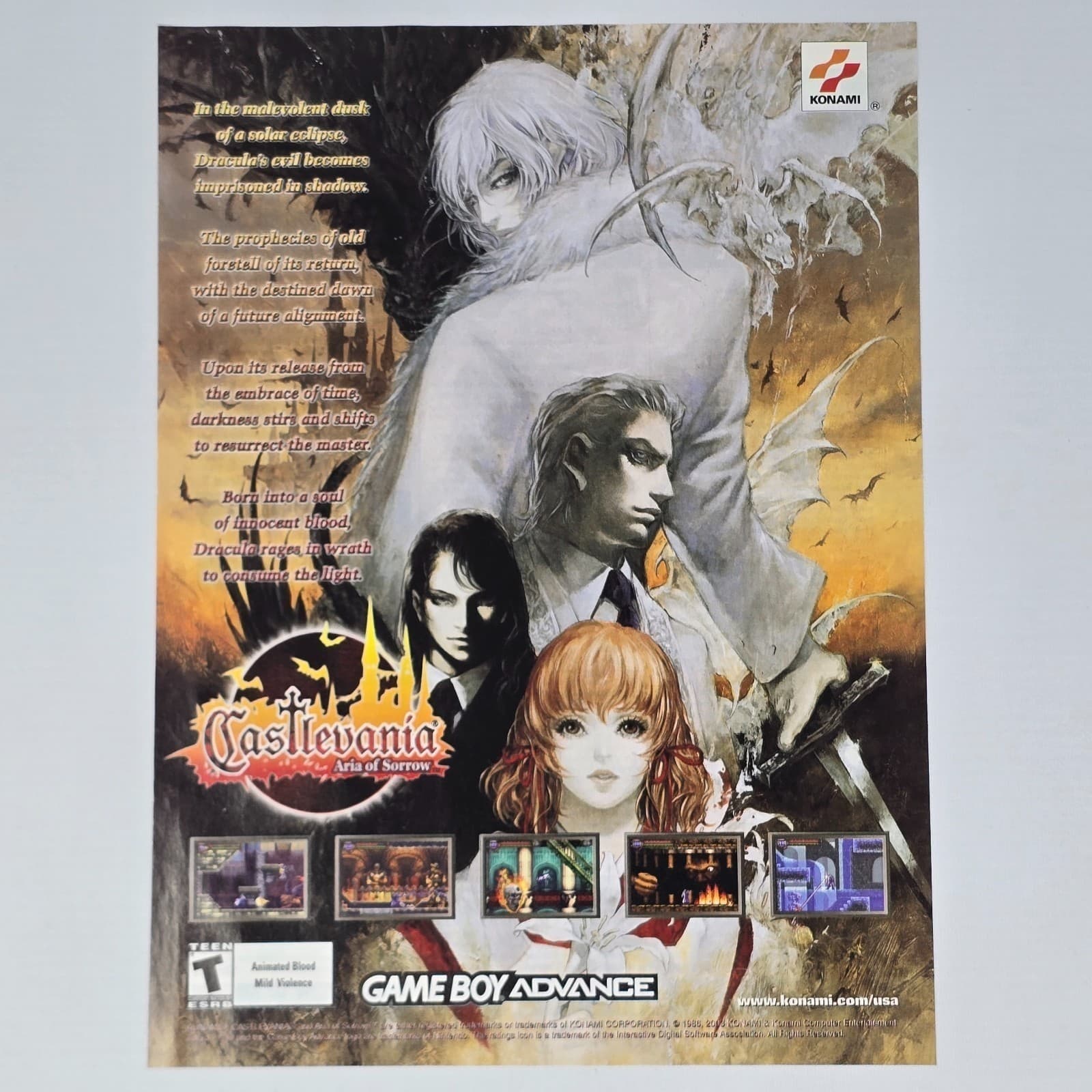 Castlevania Aria Of Sorrow Game Boy Advance Authentic Magazine Ad
