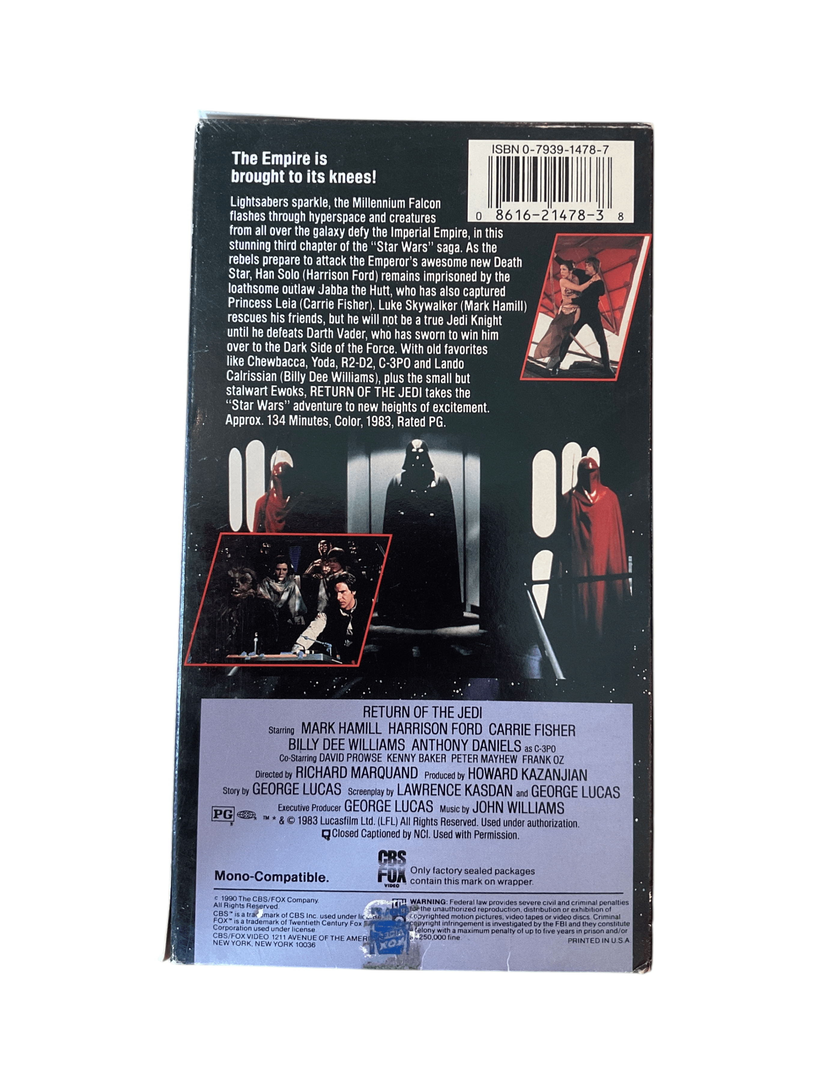Star Wars: Return of the Jedi VHS 1983 CBS Fox - Thumbnail 2