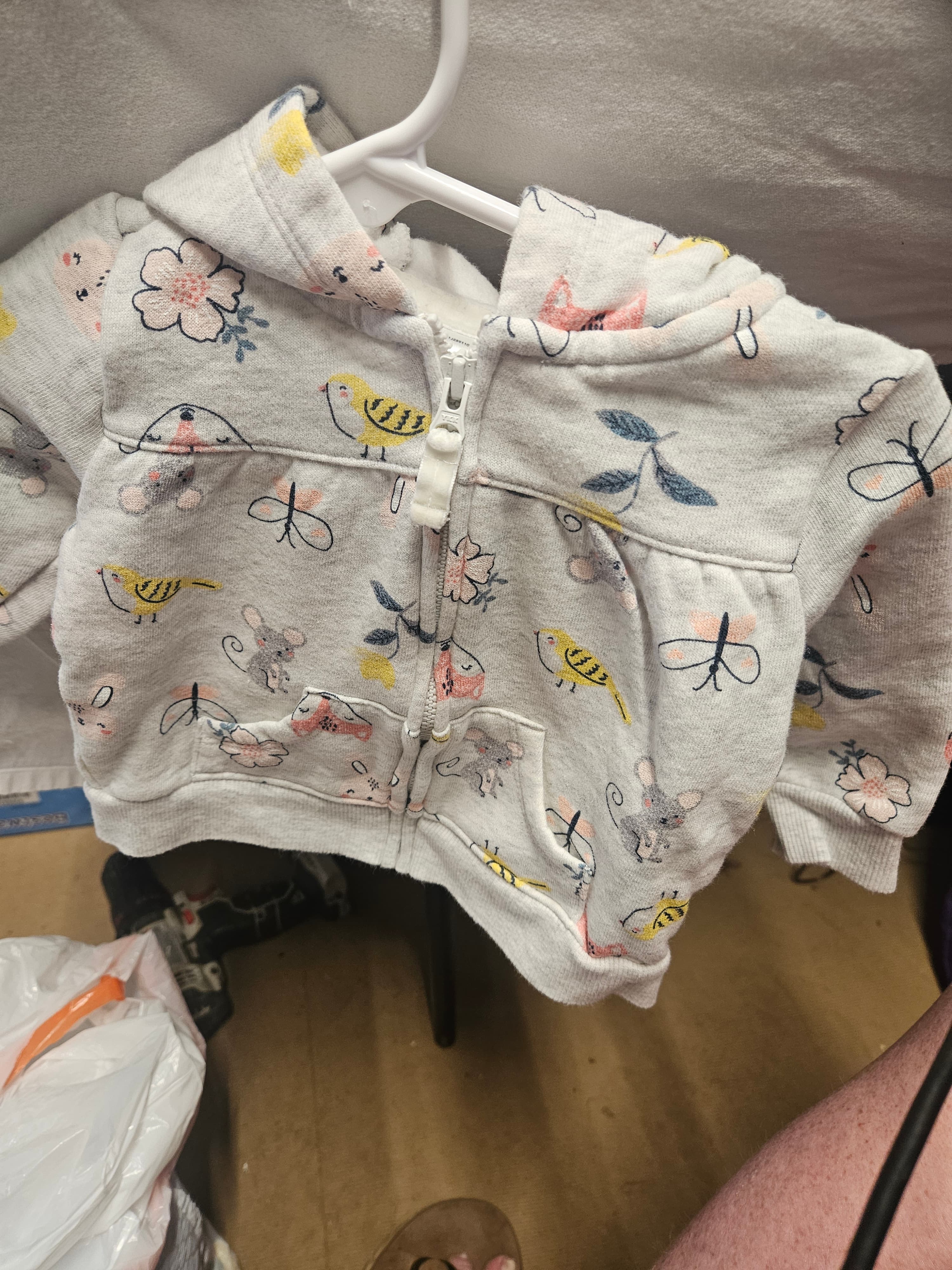 Baby Hooded Jacket with Animal Print - Thumbnail 2