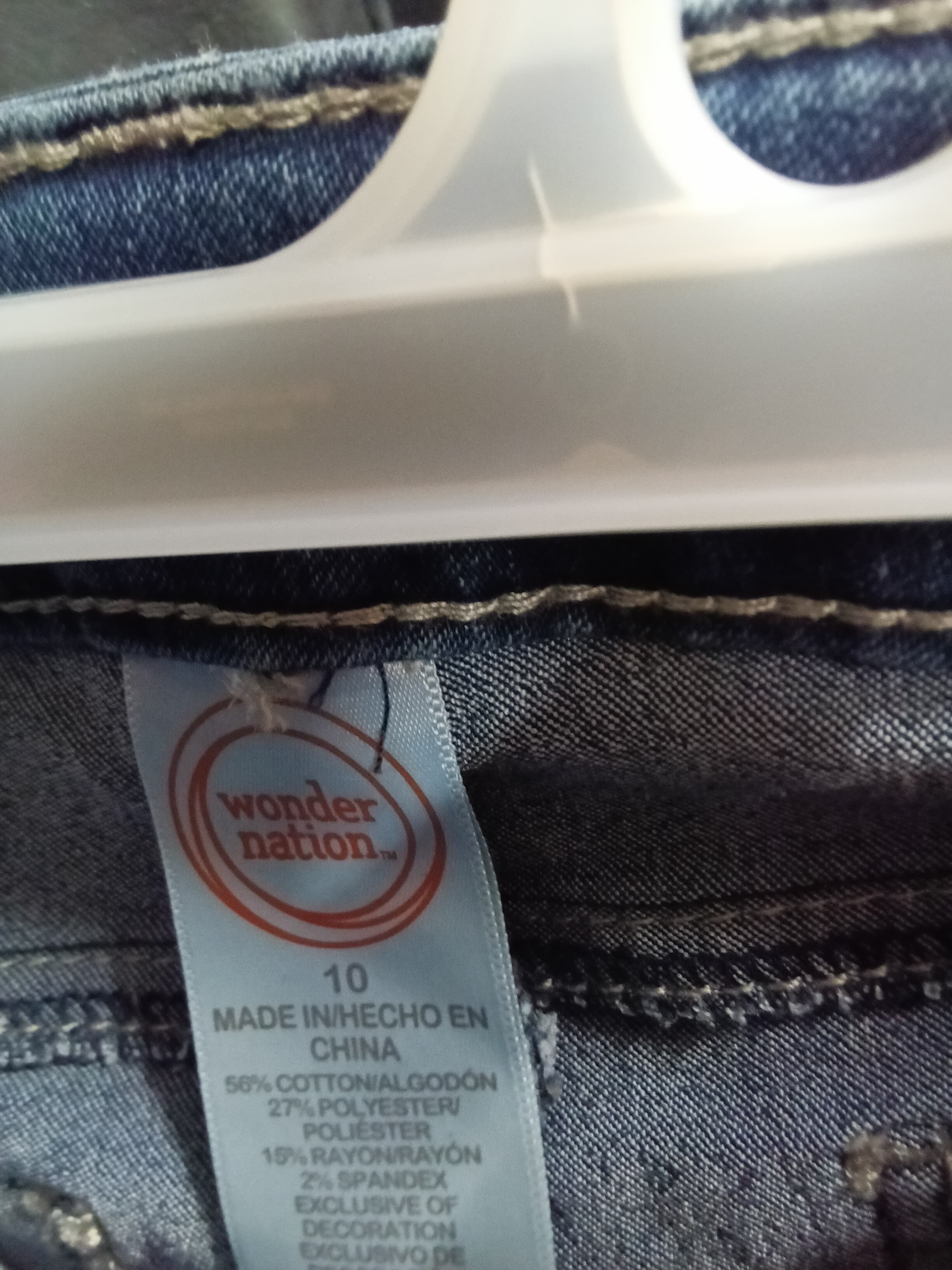 Wonder Nation Girls' Distressed Jeans Size 10 - Thumbnail 3