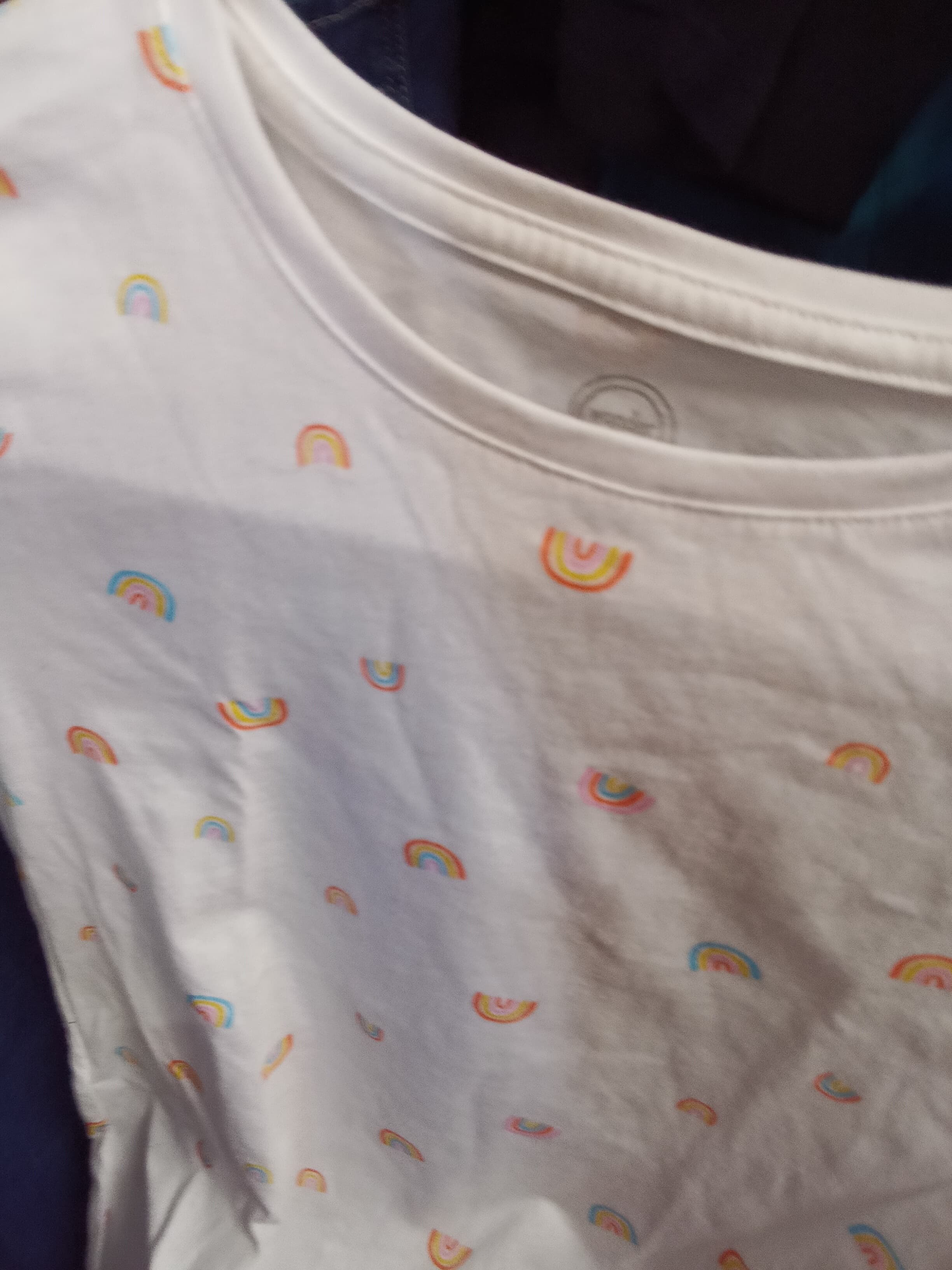 Wonder Nation Girls' Rainbow T-Shirt and Purple Shorts Set (10-12) - Thumbnail 2