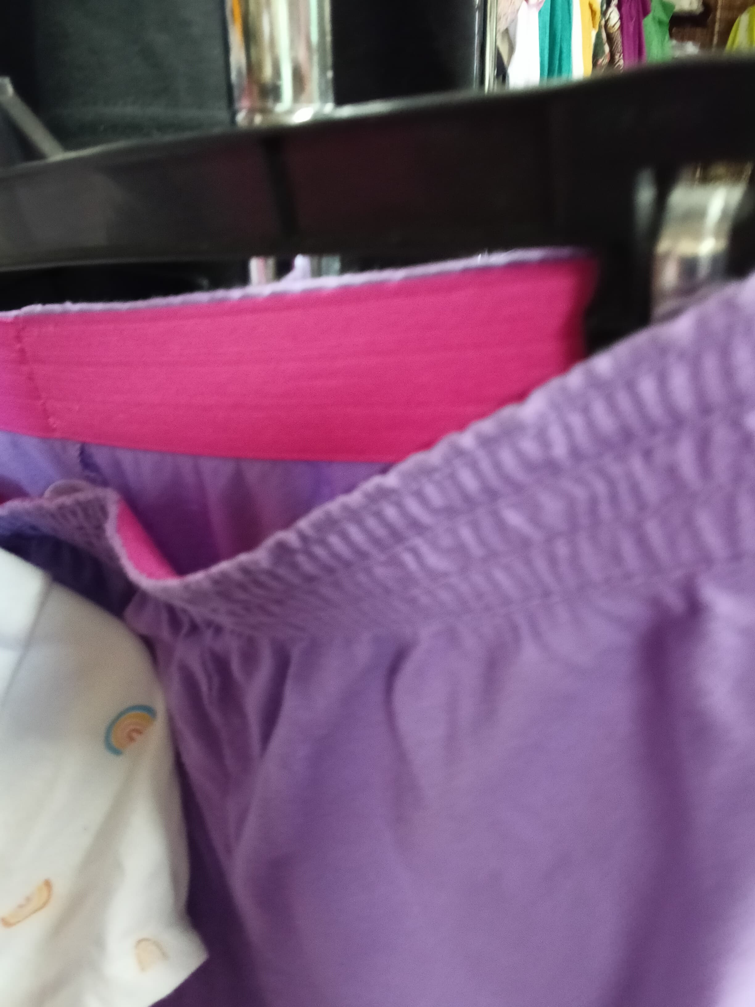 Wonder Nation Girls' Rainbow T-Shirt and Purple Shorts Set (10-12) - Thumbnail 4