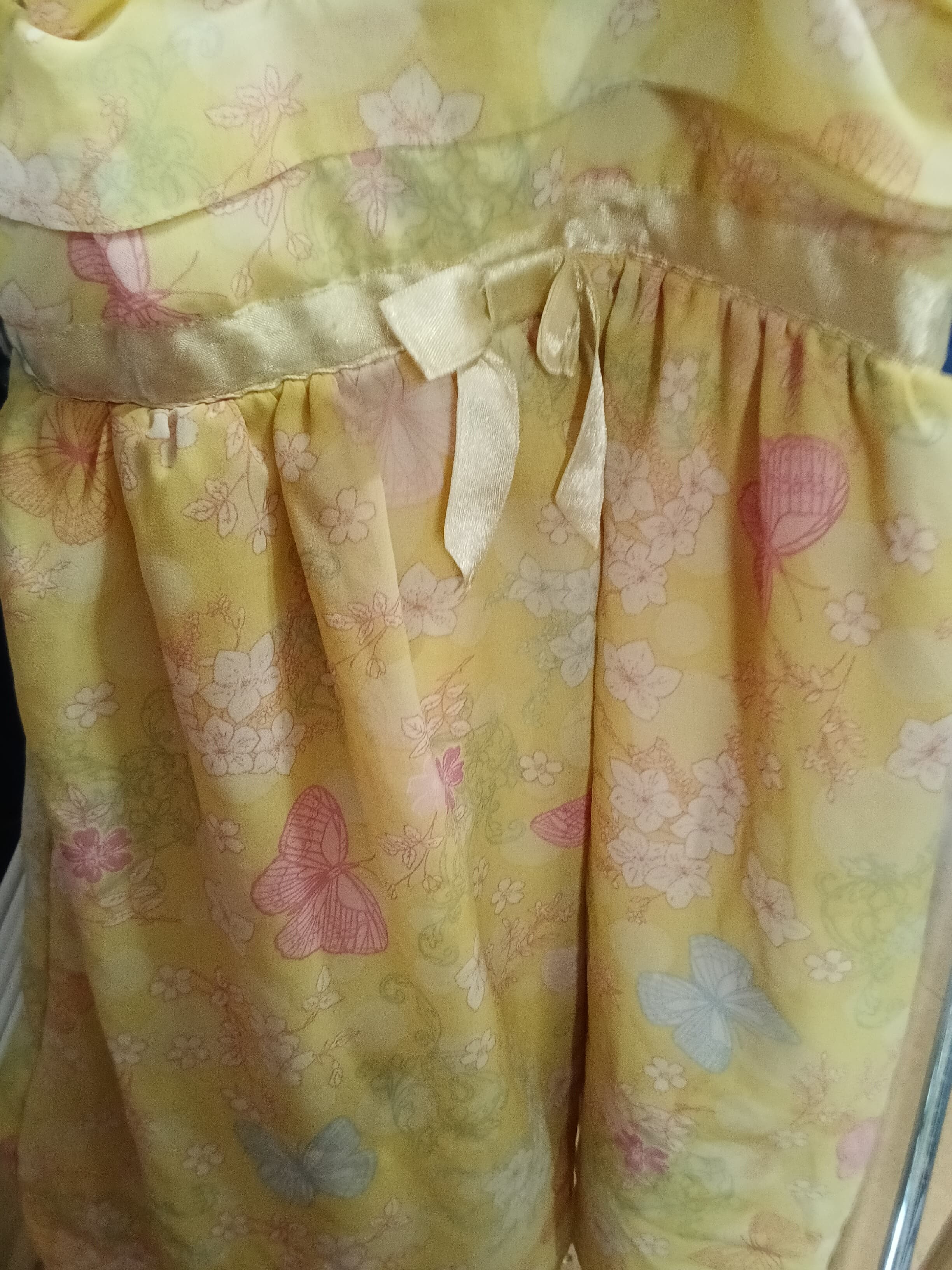 Cherokee Girls' Yellow Floral Dress Size 3 - Thumbnail 4