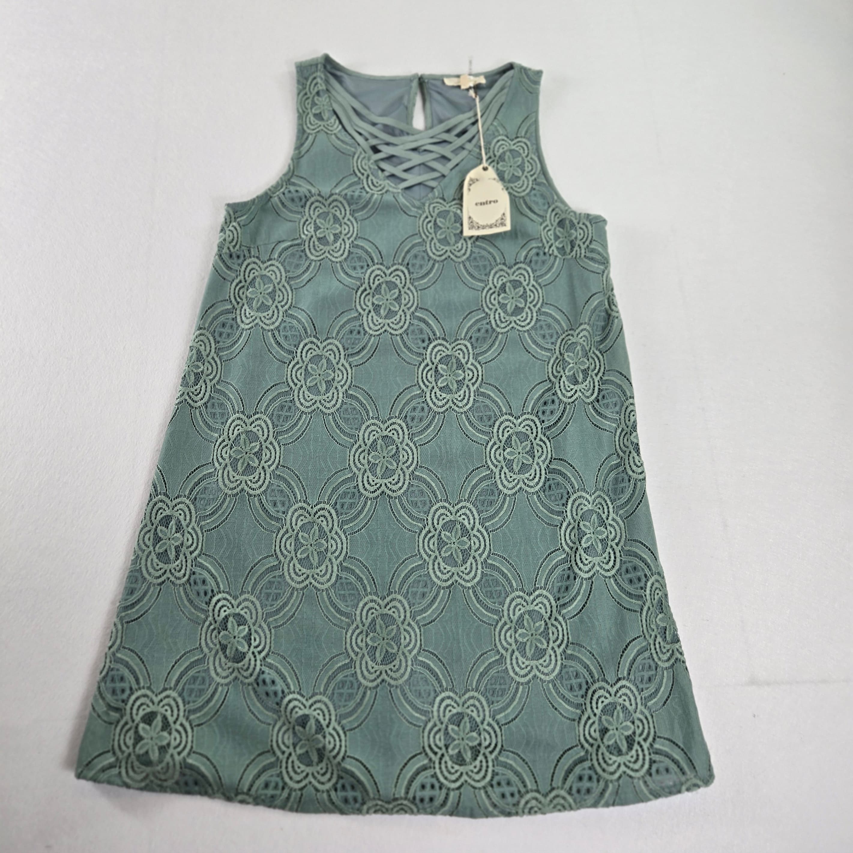 Entro Lace Overlay Dress Small NWT - Thumbnail 5