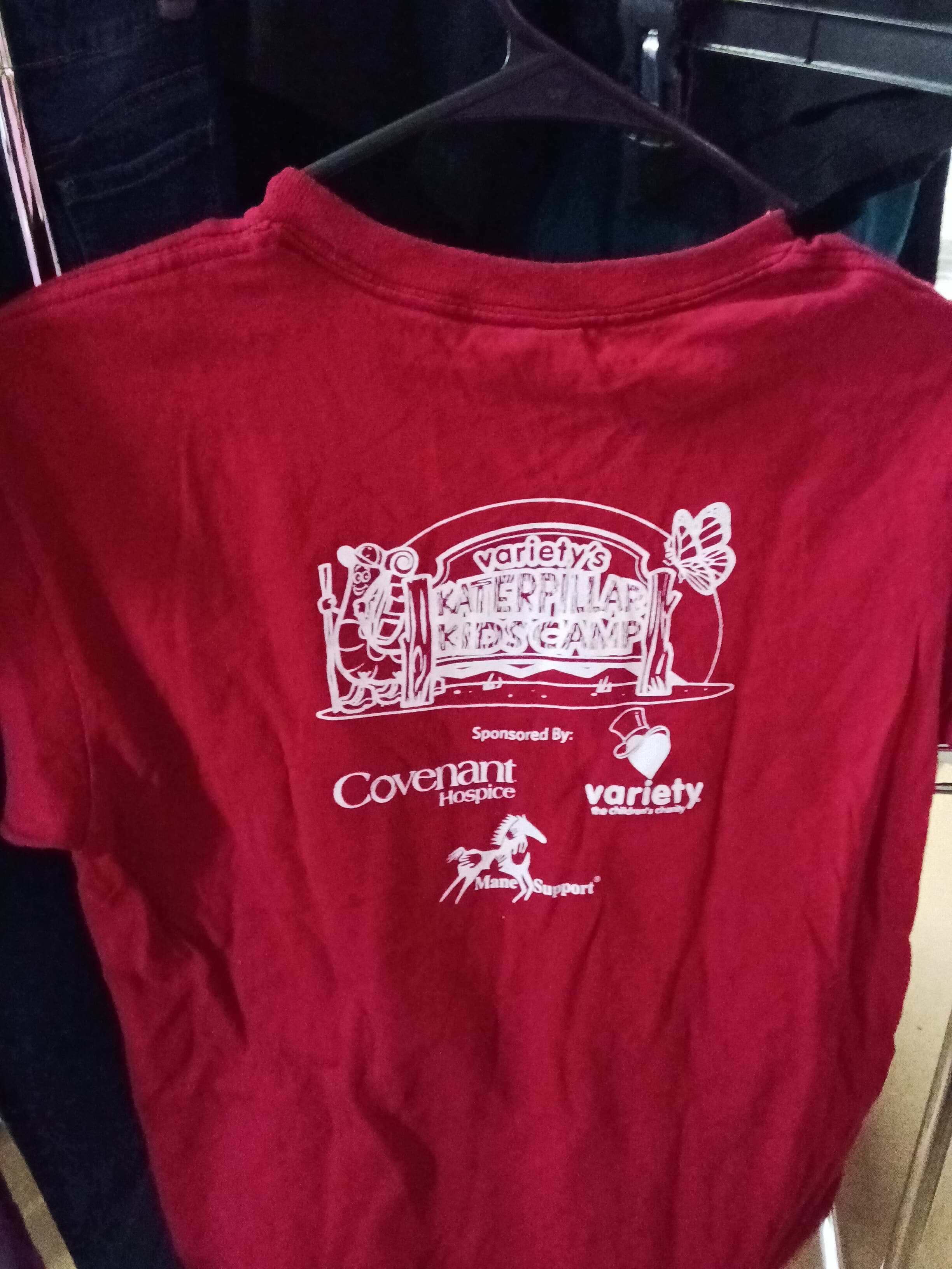 Gildan Red Katerpillar Kids Camp T-Shirt Medium - Thumbnail 3