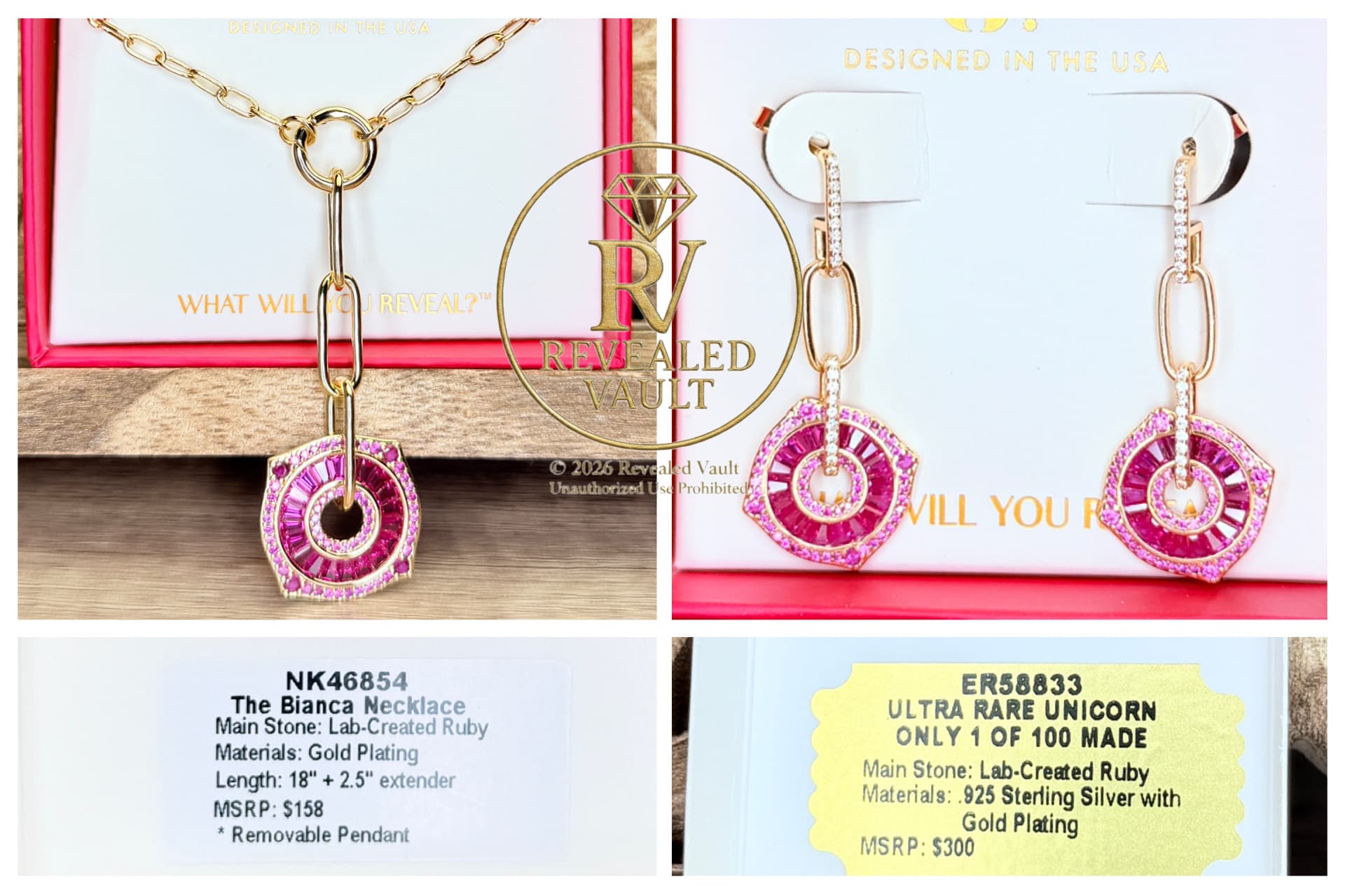 Bomb Party The Bianca Necklace & Ultra Rare Unicorn Earrings