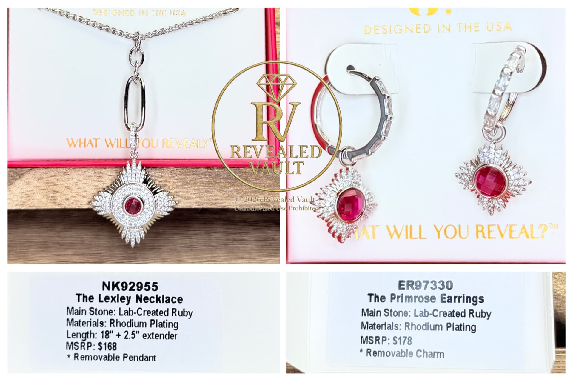 Bomb Party The Lexley Necklace and The Primrose Earrings Set