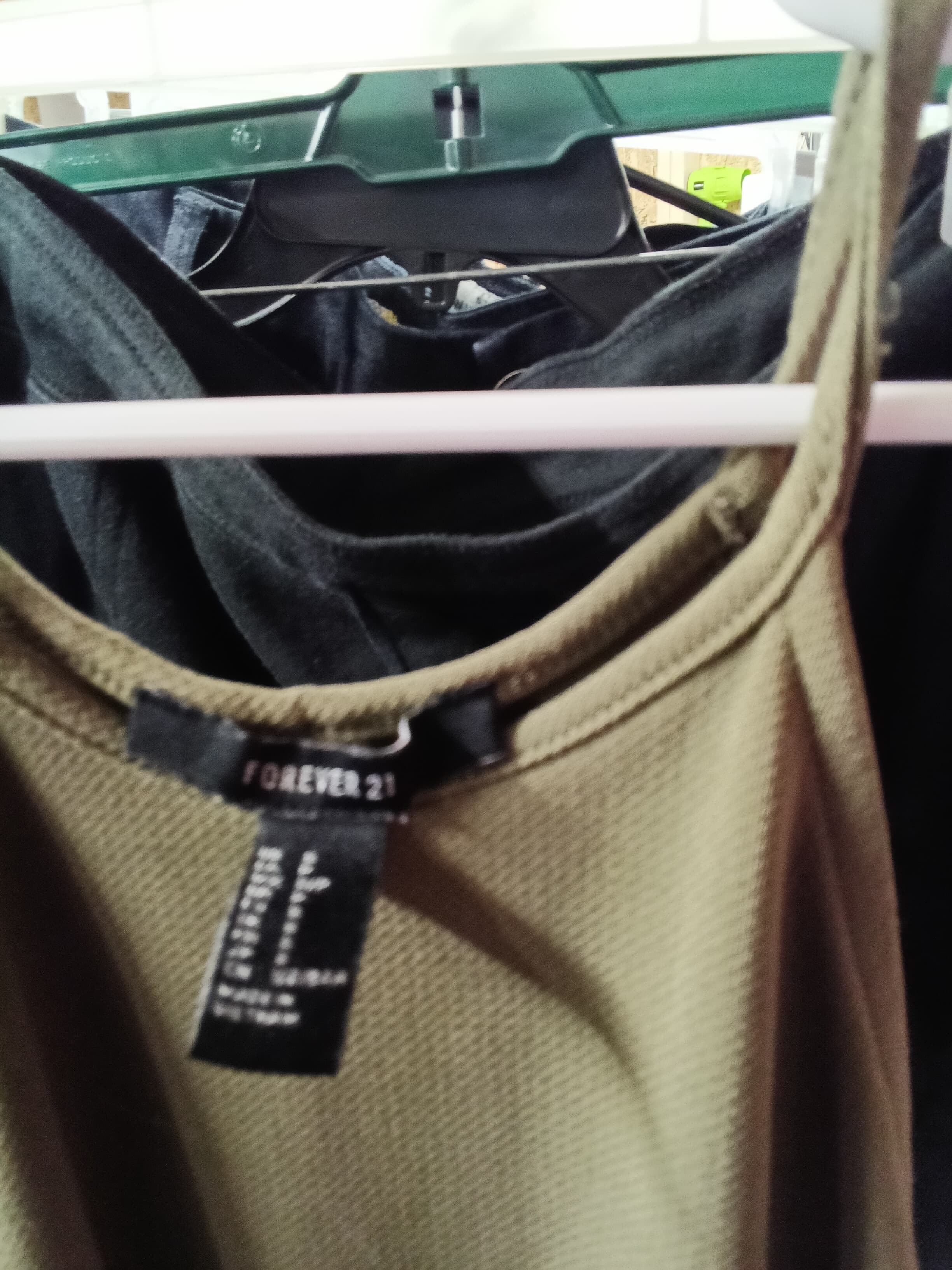 Forever 21 Olive Green Sleeveless Dress Size L - Thumbnail 3
