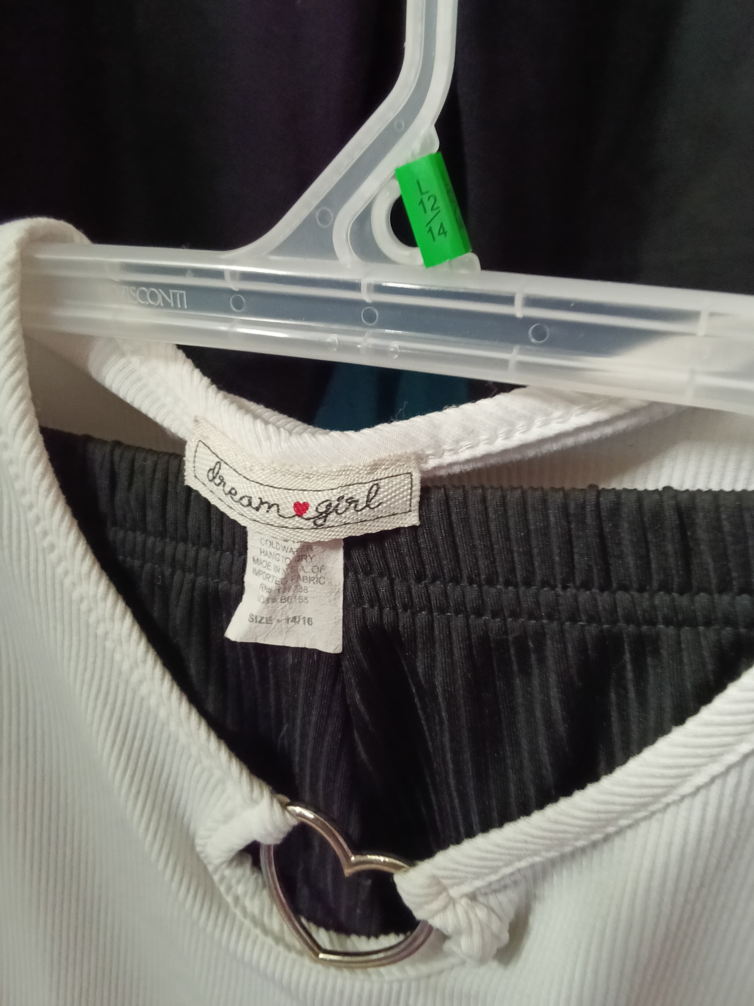 Dream Girl White Top with Heart Detail Size L - Thumbnail 2