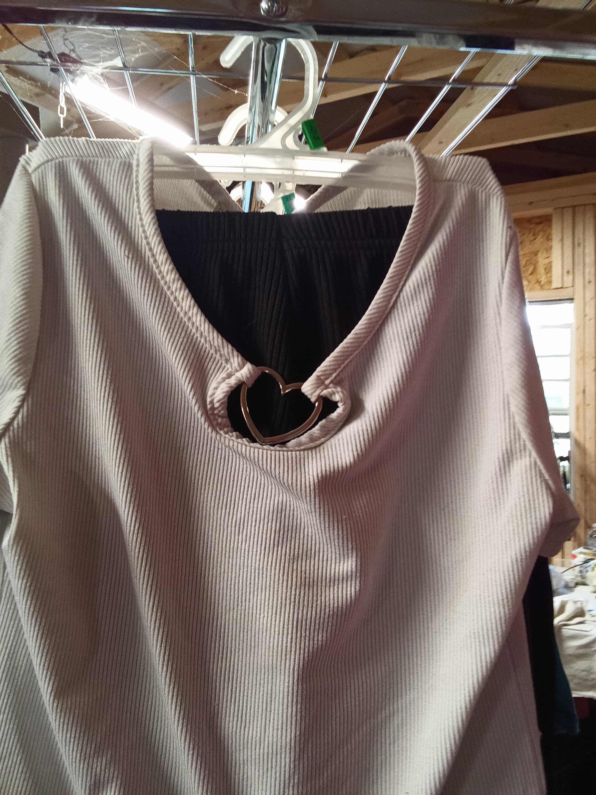 Dream Girl White Top with Heart Detail Size L - Thumbnail 3