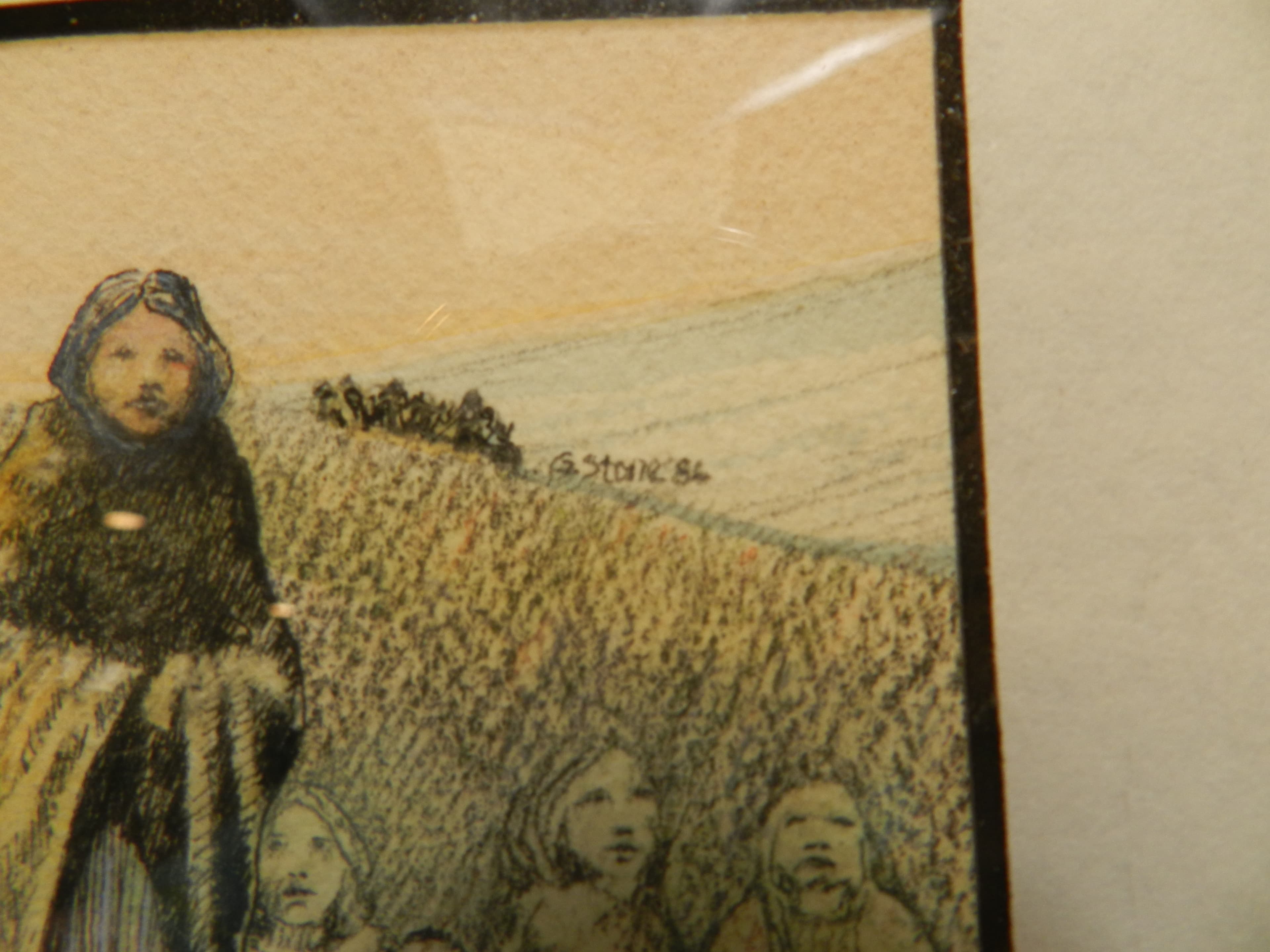 "Spirit Winds" Native American Print by G. Stone Signed 1986 Prof Framed (O20S) - Thumbnail 2