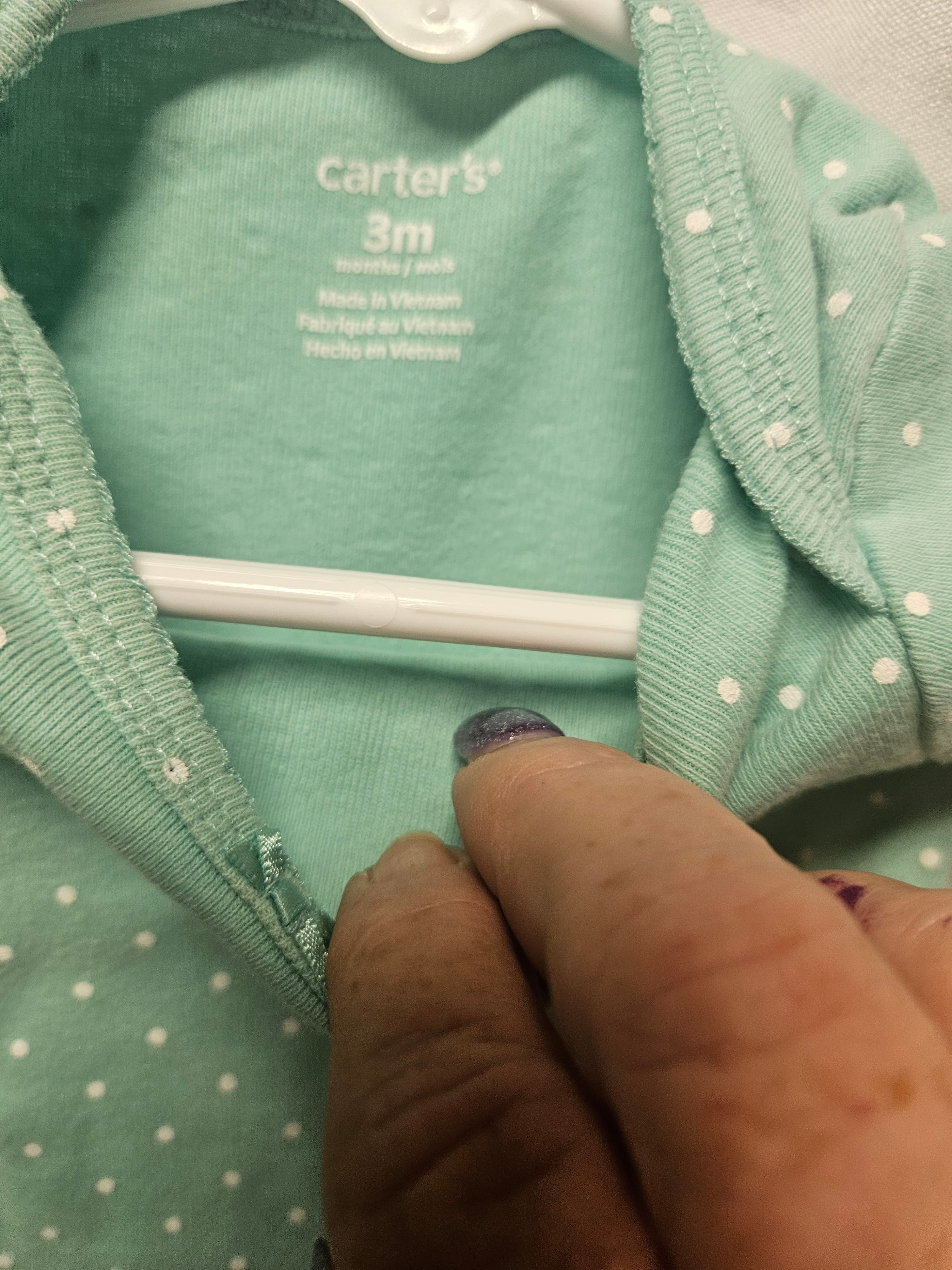 Carter's Baby Bodysuit 3M Polka Dot Long Sleeve - Thumbnail 2
