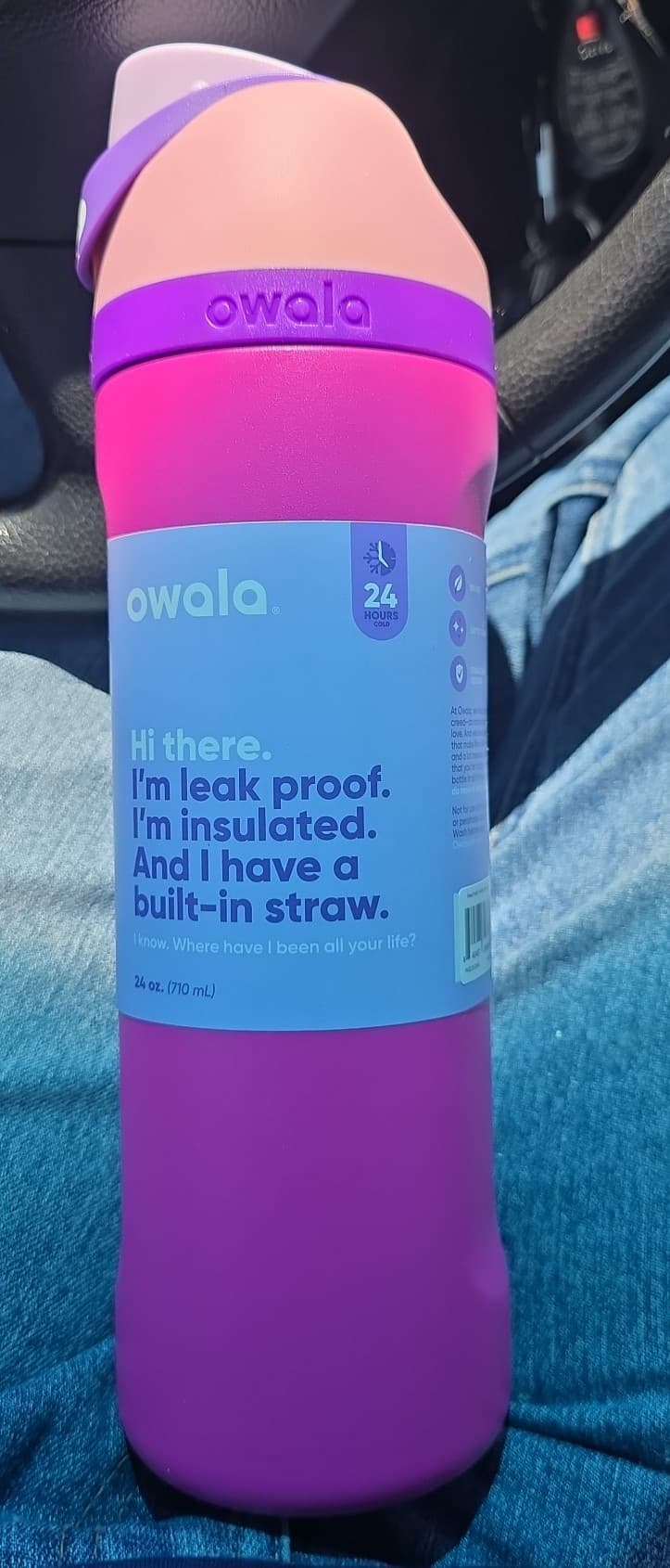 Owala freesip 24 Oz stainless steel "sugar cloud"