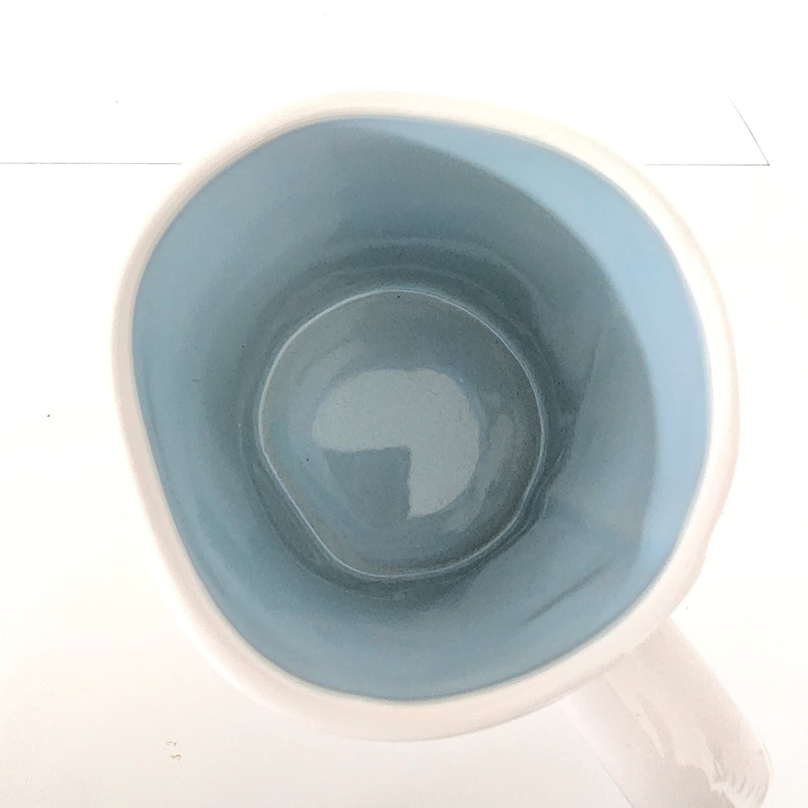 Rae Dunn Artisan collection by Magenta -181- Robin's Egg Mug 20 oz Blue Interior - Thumbnail 3