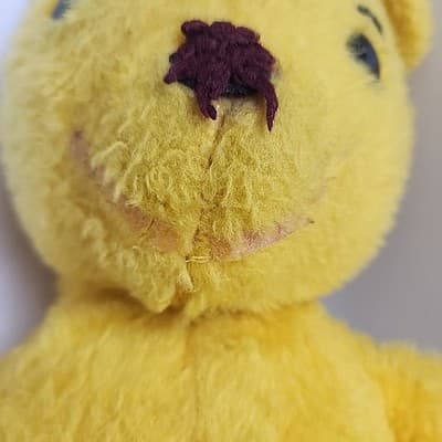Vintage 60’s Vintage Plush Stuffed Winnie the Pooh Missing Mouth Needs a Home - Thumbnail 14
