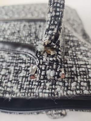 Tweed Tote Feathers Beads Sequence Gems Black Trim 2006 - Thumbnail 7