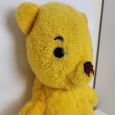 Vintage 60’s Vintage Plush Stuffed Winnie the Pooh Missing Mouth Needs a Home - Thumbnail 5