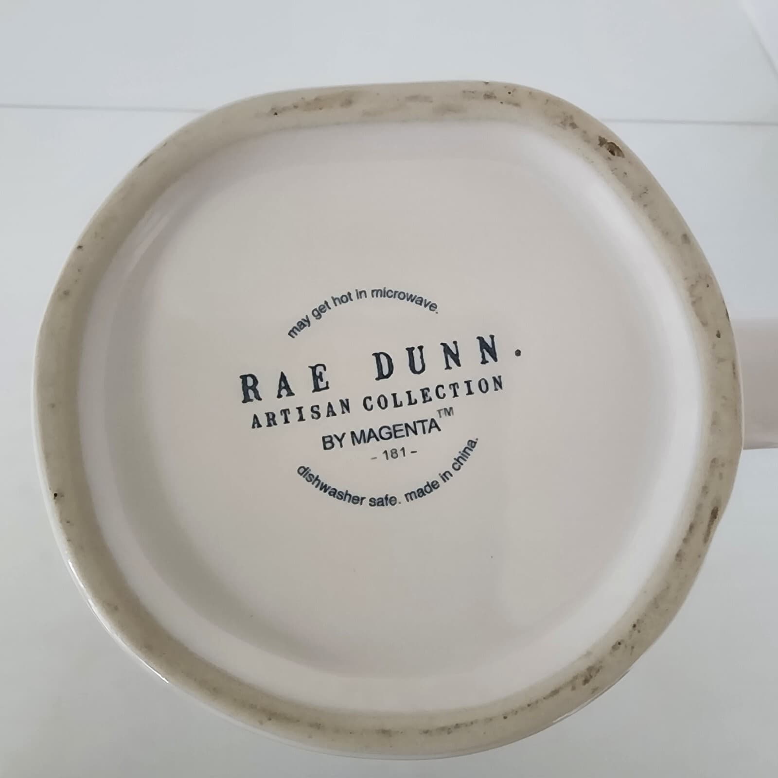 Rae Dunn Artisan collection by Magenta -181- Robin's Egg Mug 20 oz Blue Interior - Thumbnail 2