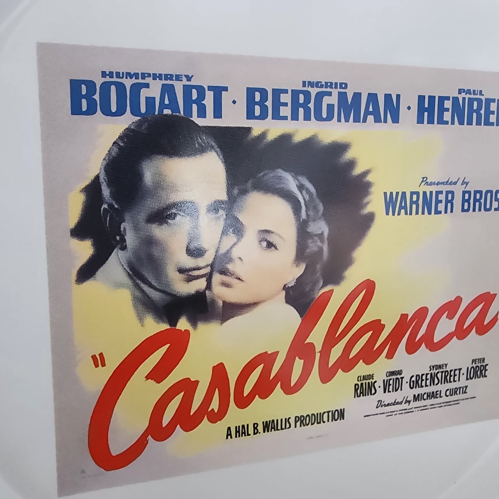 Pottery Barn Collectible Plates Casablanca Cinema Poster Warner Bros. Bogart - Thumbnail 4