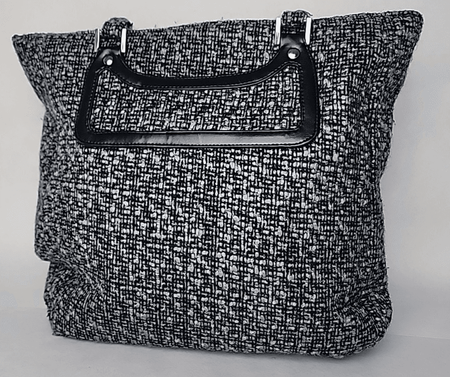 Tweed Tote Feathers Beads Sequence Gems Black Trim 2006 - Thumbnail 2