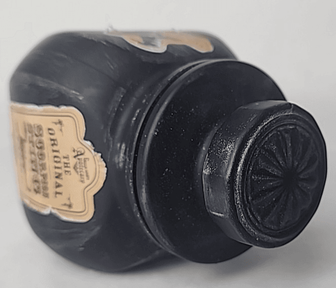 Scorpion Sting Apothecary Jar Handcrafted Black Aged Style Label - Thumbnail 7