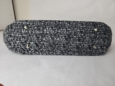 Tweed Tote Feathers Beads Sequence Gems Black Trim 2006 - Thumbnail 11