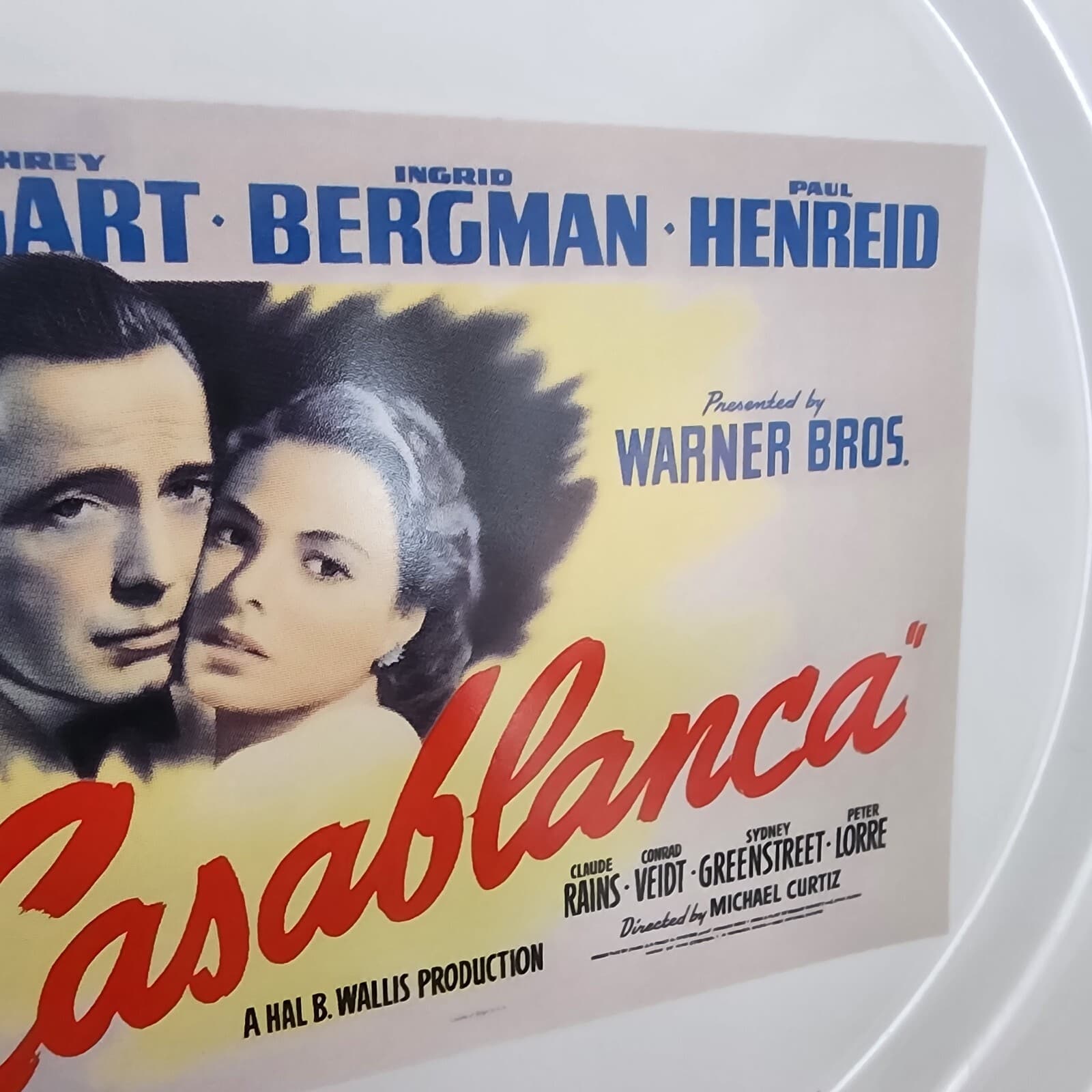 Pottery Barn Collectible Plates Casablanca Cinema Poster Warner Bros. Bogart - Thumbnail 3