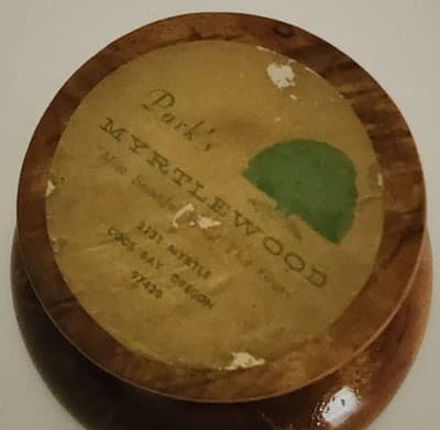 Vintage Authentic Oregon Myrtlewood 5" Round Candy Dish Natural Color Grain - Thumbnail 11
