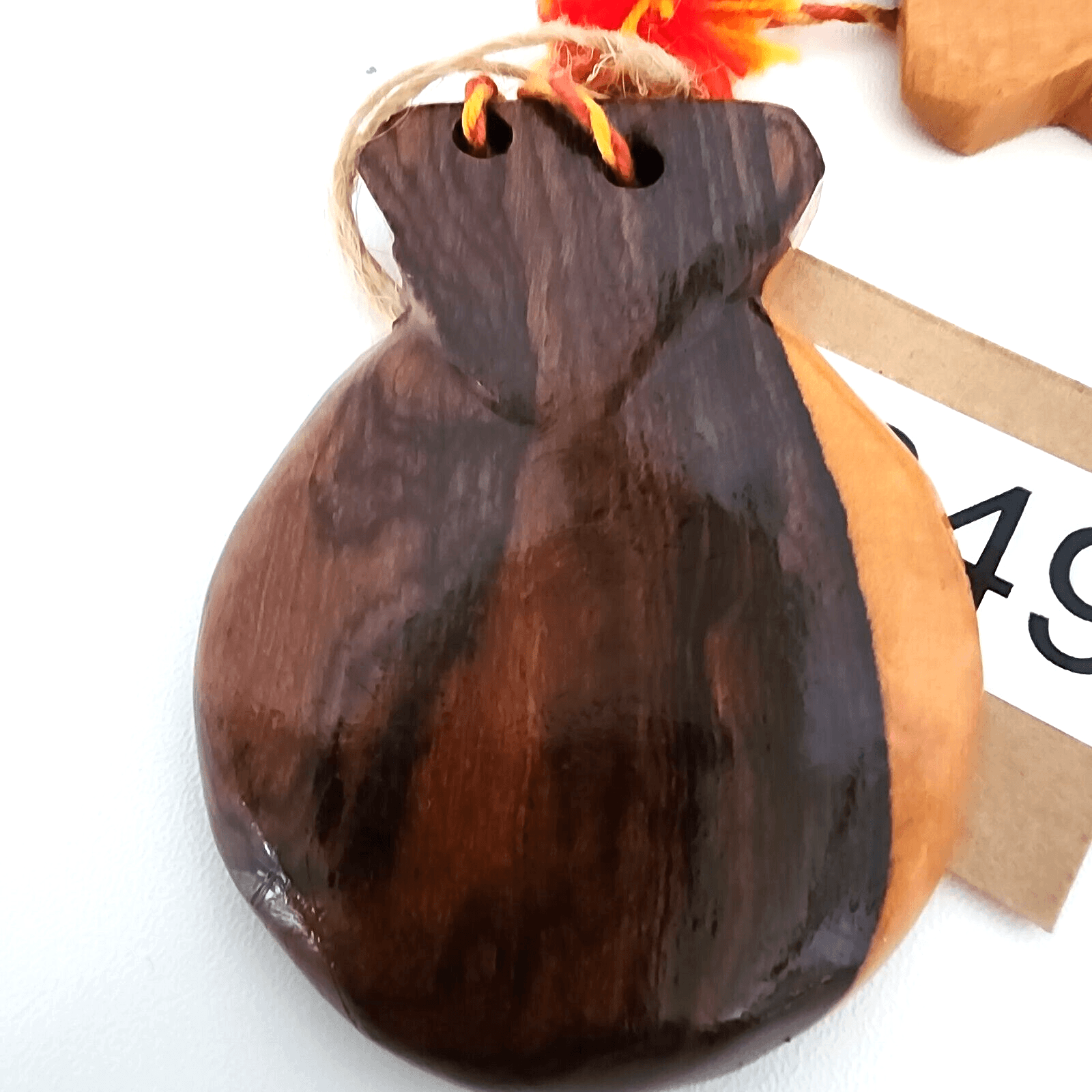 Hand Carved Wooden Vintage Noisemakers Percussion Set Of Castanets Wood Clapper - Thumbnail 5