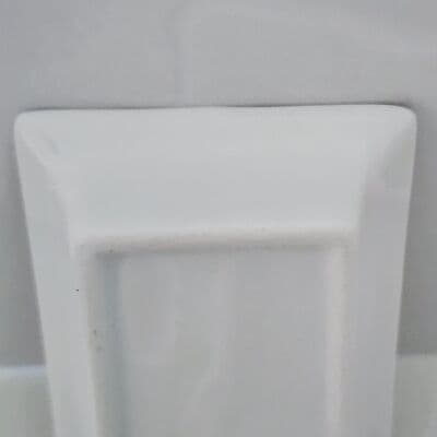 Orange Butterfly Small Jewelry Dish Porcelain/Ceramic Blue Edge 3" x 2.25 x .75 - Thumbnail 10
