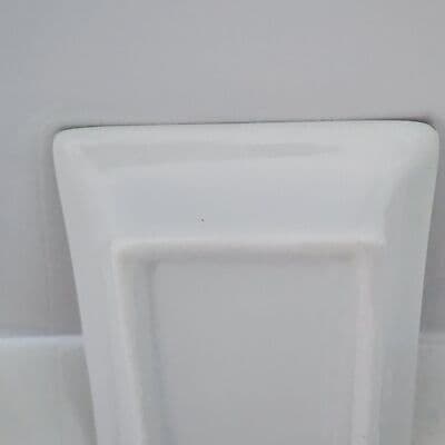 Orange Butterfly Small Jewelry Dish Porcelain/Ceramic Blue Edge 3" x 2.25 x .75 - Thumbnail 9